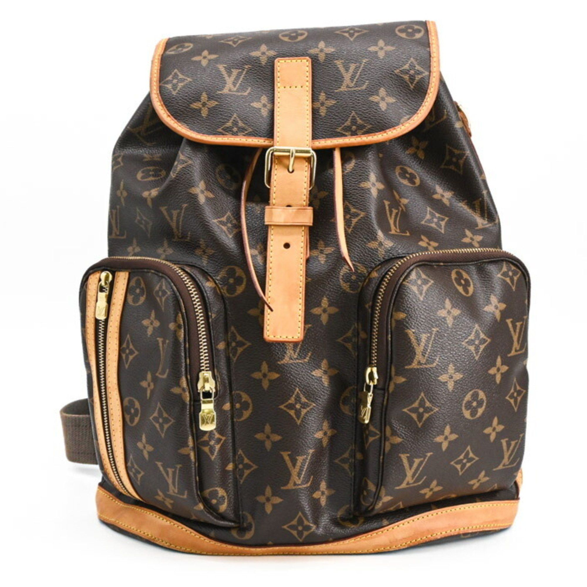 Louis Vuitton LOUIS VUITTON Sac Ado Bosphor Monogram Backpack, Brown Leather, M40107 Size ONE SIZE - 1 Thumbnail