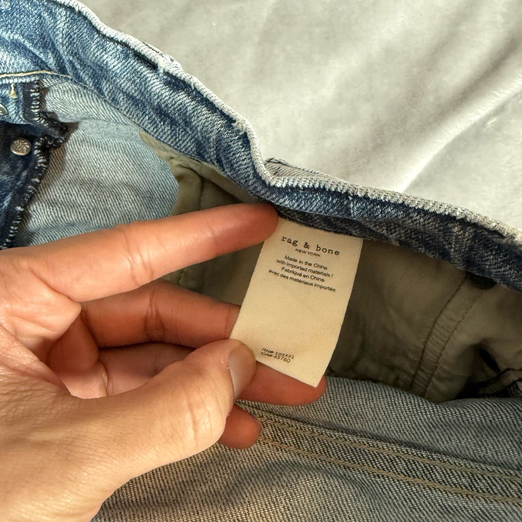 Rag & Bone rag & bone Fit 2 Slim Jeans Mens 34x32 Light Wash Button Fly Denim Slim Tapered 5-Pocket Logo Size US 34 / EU 50 - 7 Thumbnail