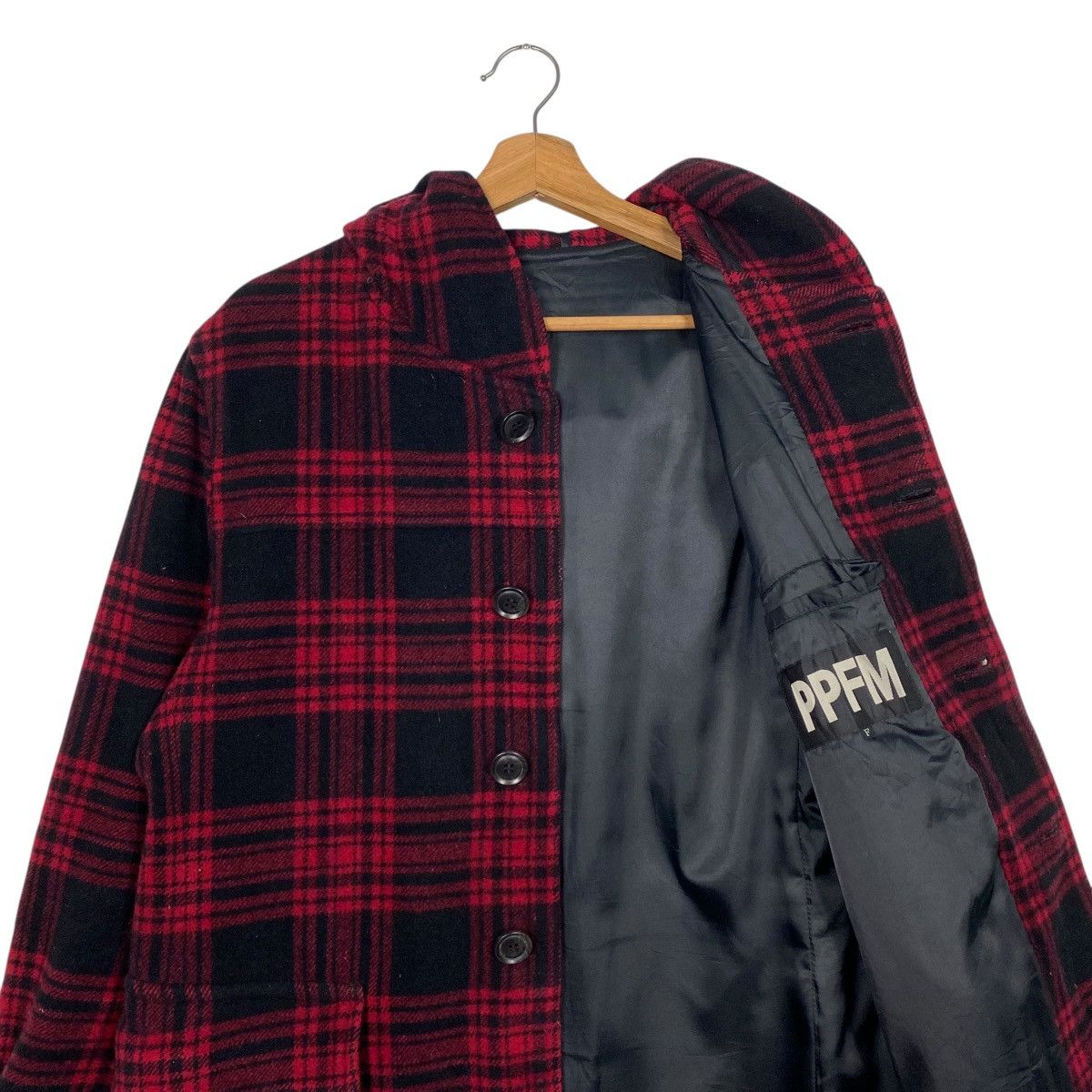 Japanese Brand × PPFM PPFM Checked Long Coat Jacket Size US M / EU 48-50 / 2 - 11 Thumbnail