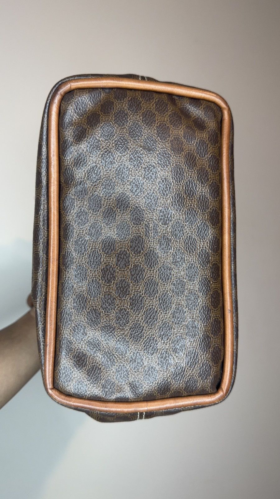 Celine Céline Celine Macadam Handbag Macadam with leather Brown Size ONE SIZE - 7 Thumbnail
