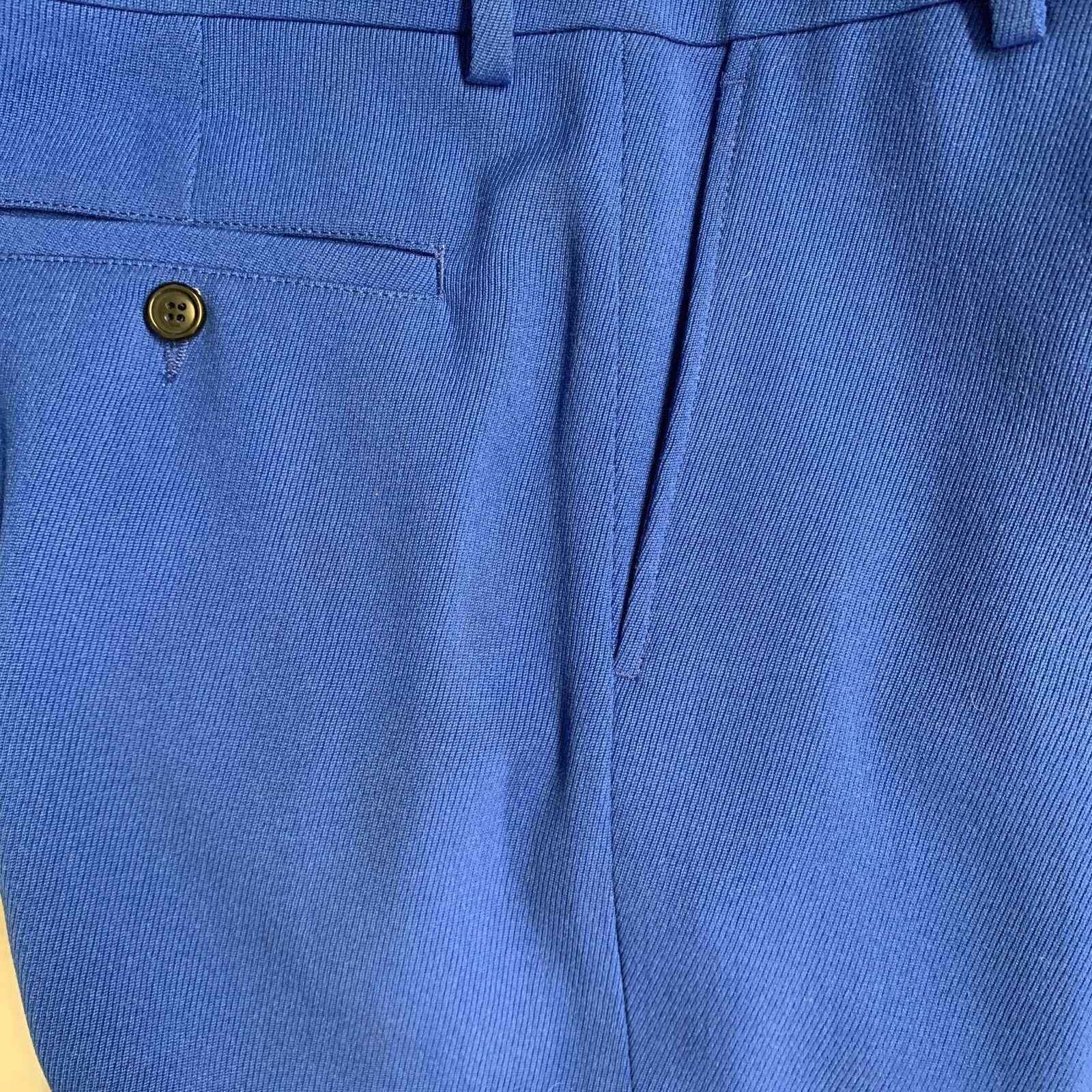 AMI AMI by ALEXANDRE MATTIUSSI Blue Wool Button Fly Dress Pants Size US 28 / EU 44 - 10 Thumbnail