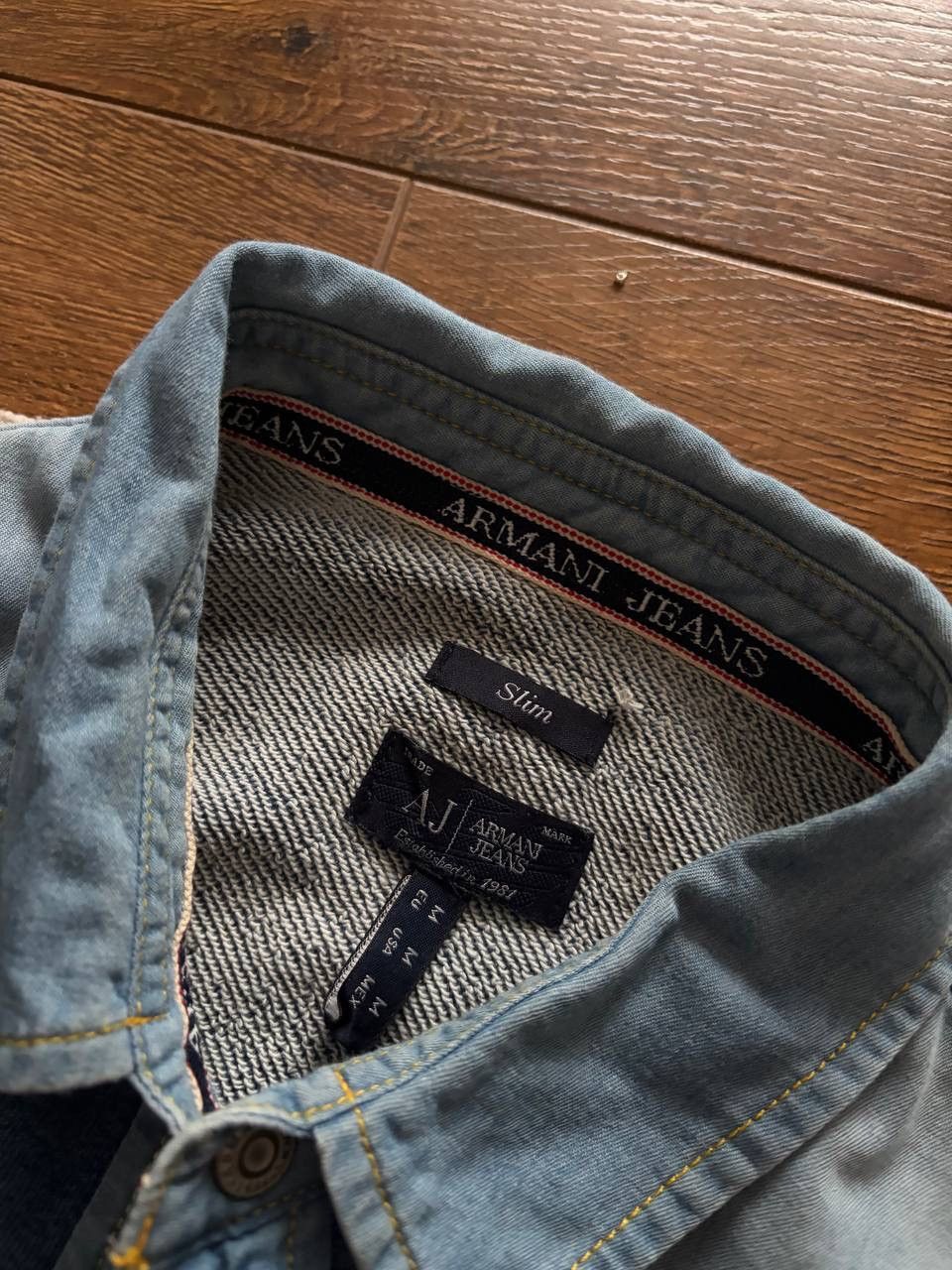 Armani Armani Jeans Western Style Denim Shirt Jacket Blue Vintage Size US M / EU 48-50 / 2 - 4 Thumbnail