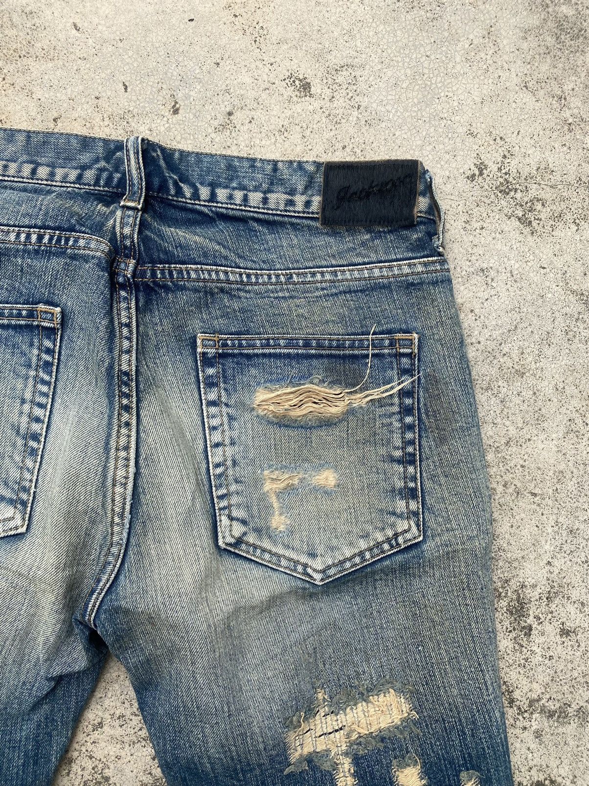 JACKROSE × Japanese Brand Flare Jeans Jackrose Distressd Clawkmark Boro Bootcut Size US 30 / EU 46 - 18 Thumbnail