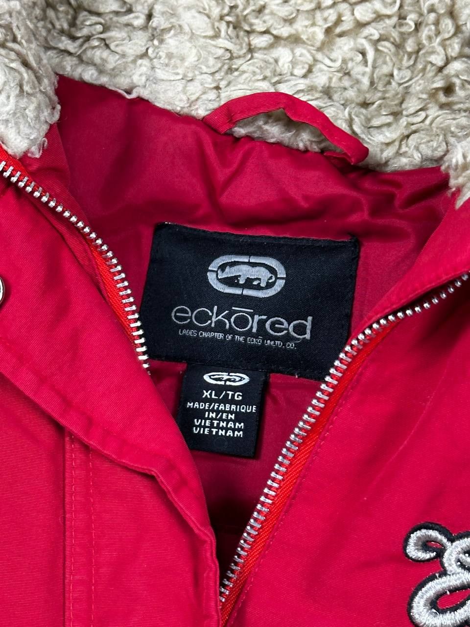 Ecko Unltd. × Southpole Crazy Thick Ecko Unltd Red Fur Y2K Rap SK8 Bomber Jacket Size US XL / EU 56 / 4 - 7 Thumbnail