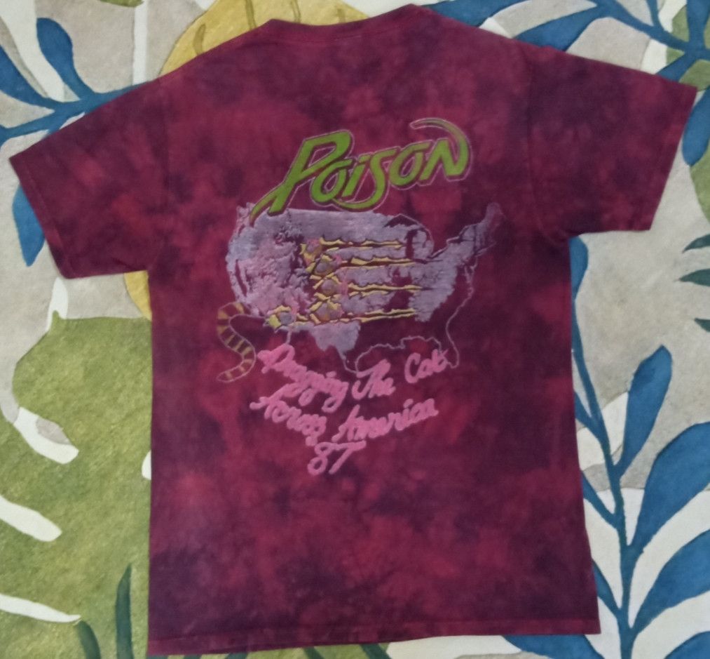 Band Tees Poison Dragging the Cat Across America 1987 Tie-dye T-shirt Size US S / EU 44-46 / 1 - 8 Thumbnail