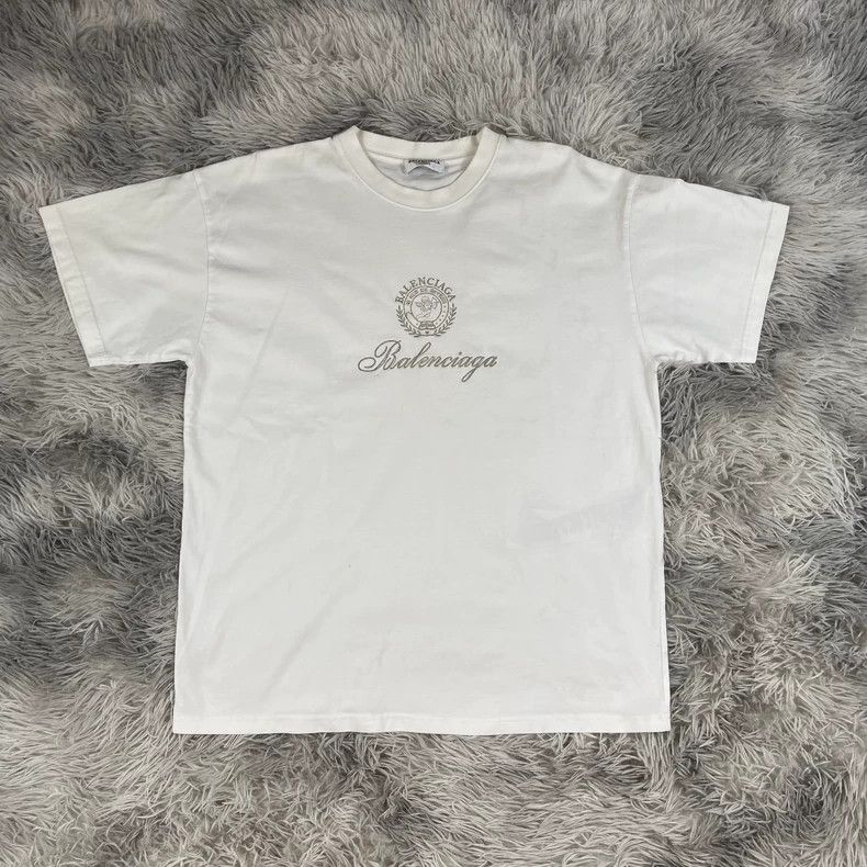 Balenciaga White embroidered logo short sleeve 2504-Nextarr