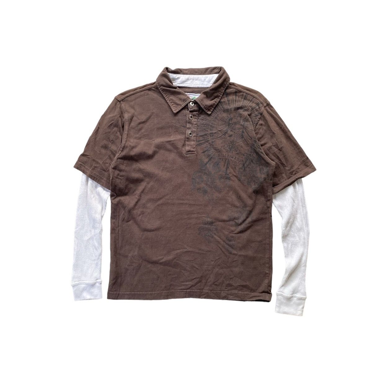 Billabong Billabong y2k collar double layer long sleeve shirt Size US S / EU 44-46 / 1 - 1 Thumbnail