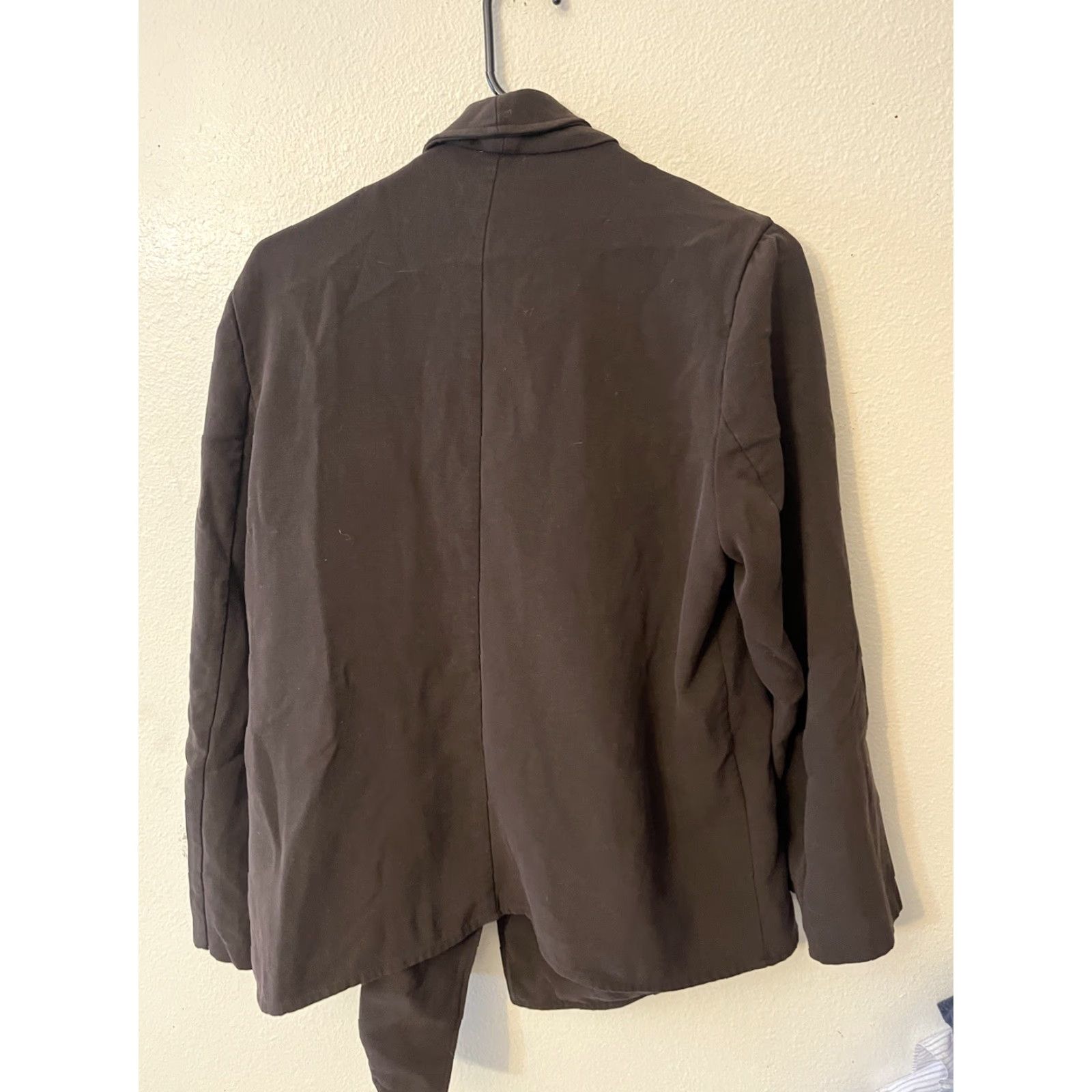 Vintage Chicos Blazer Women Small 2 Coco Brown Long Slv Chest Crossover Pocket EUC Size XS / US 0-2 / IT 36-38 - 3 Thumbnail