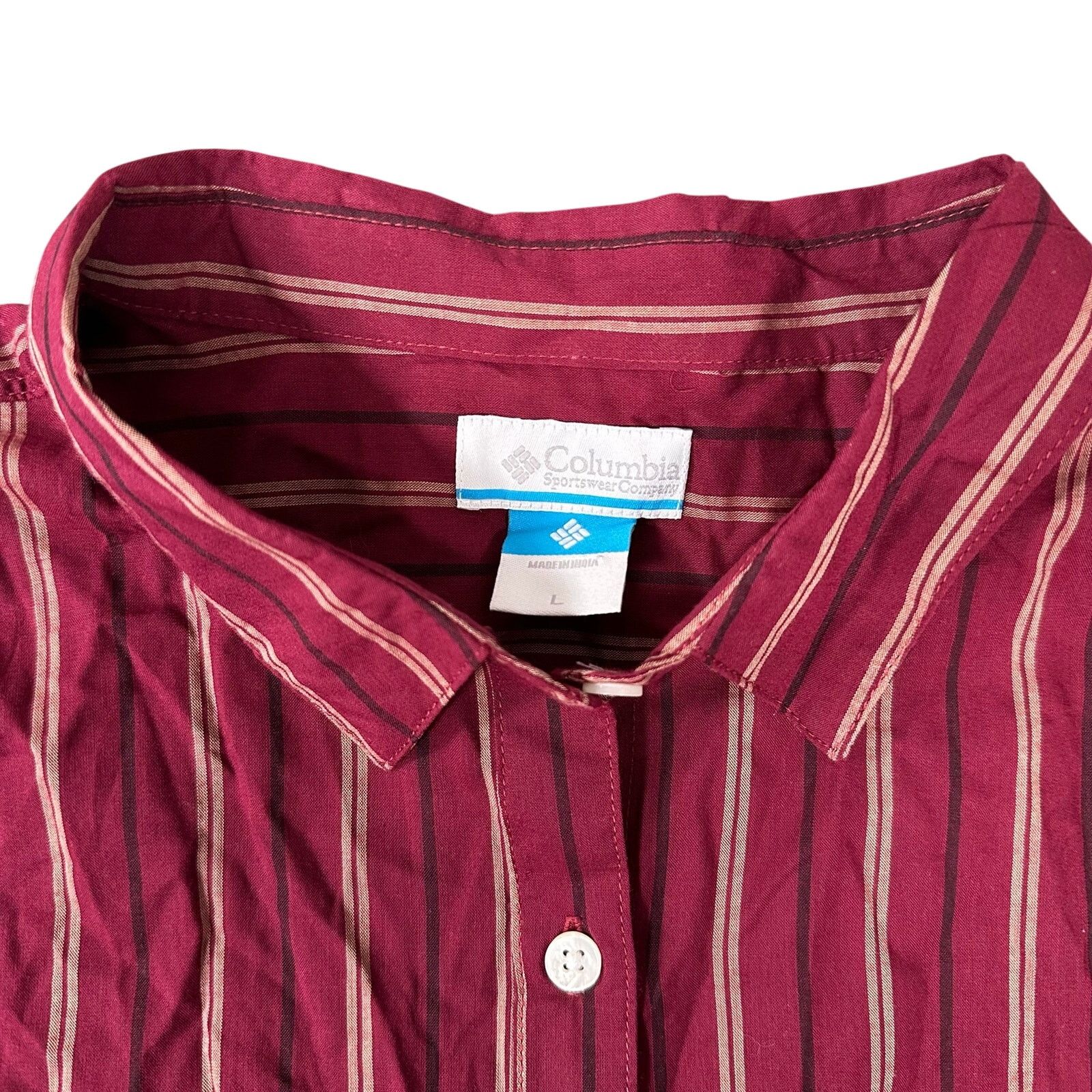 Columbia Columbia Vertical Stripe Button Down Long Sleeve Shirt Size L / US 10 / IT 46 - 5 Thumbnail