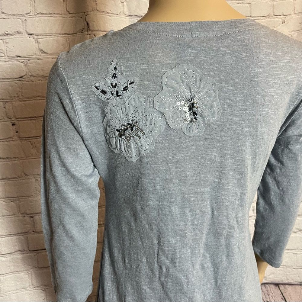 Other NEW LOGO by Lori Goldstein Floral Appliqué Beaded Top Size Size XXS / US 00 / IT 34 - 9 Thumbnail