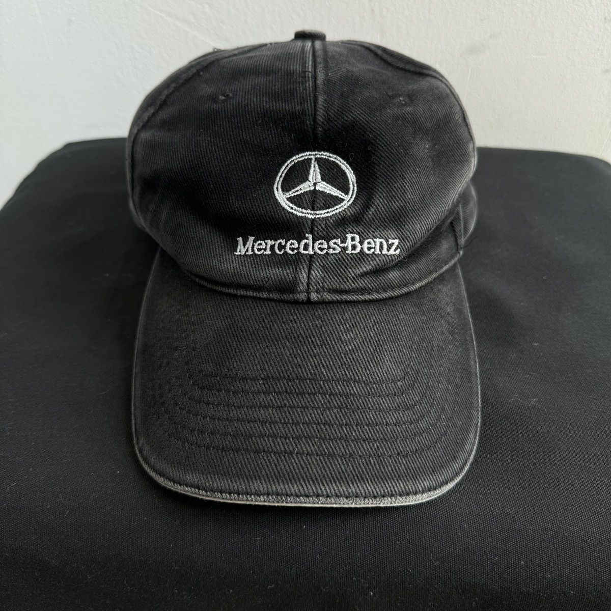 Mercedes-Benz 90s Vintage Mercedes Benz Embroidery Retro Faded Cap Size ONE SIZE - 2 Thumbnail