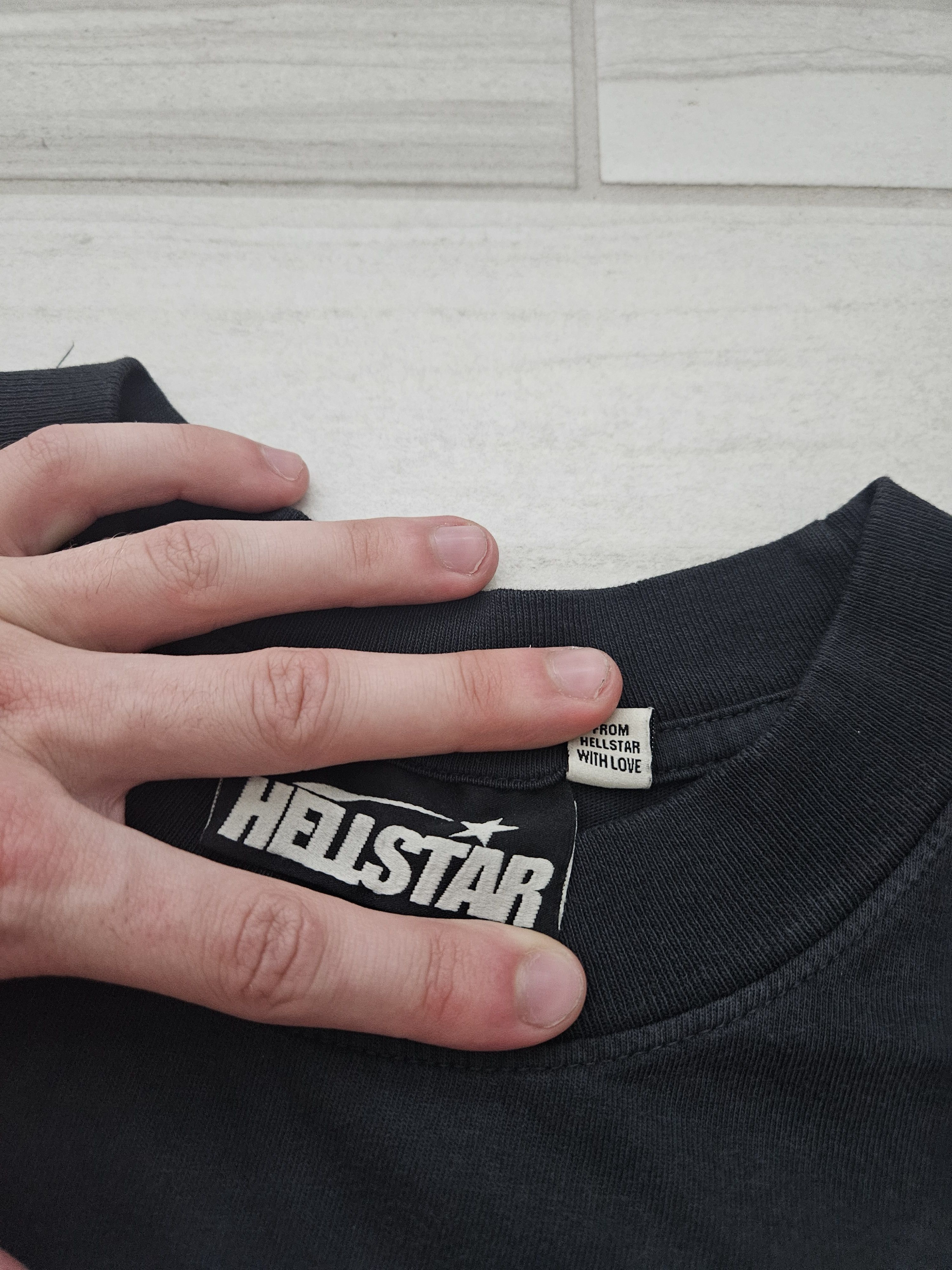 HELLSTAR SAMPLE PROTO Oversized Oval H Logo Black T Shirt Size US M / EU 48-50 / 2 - 5 Thumbnail