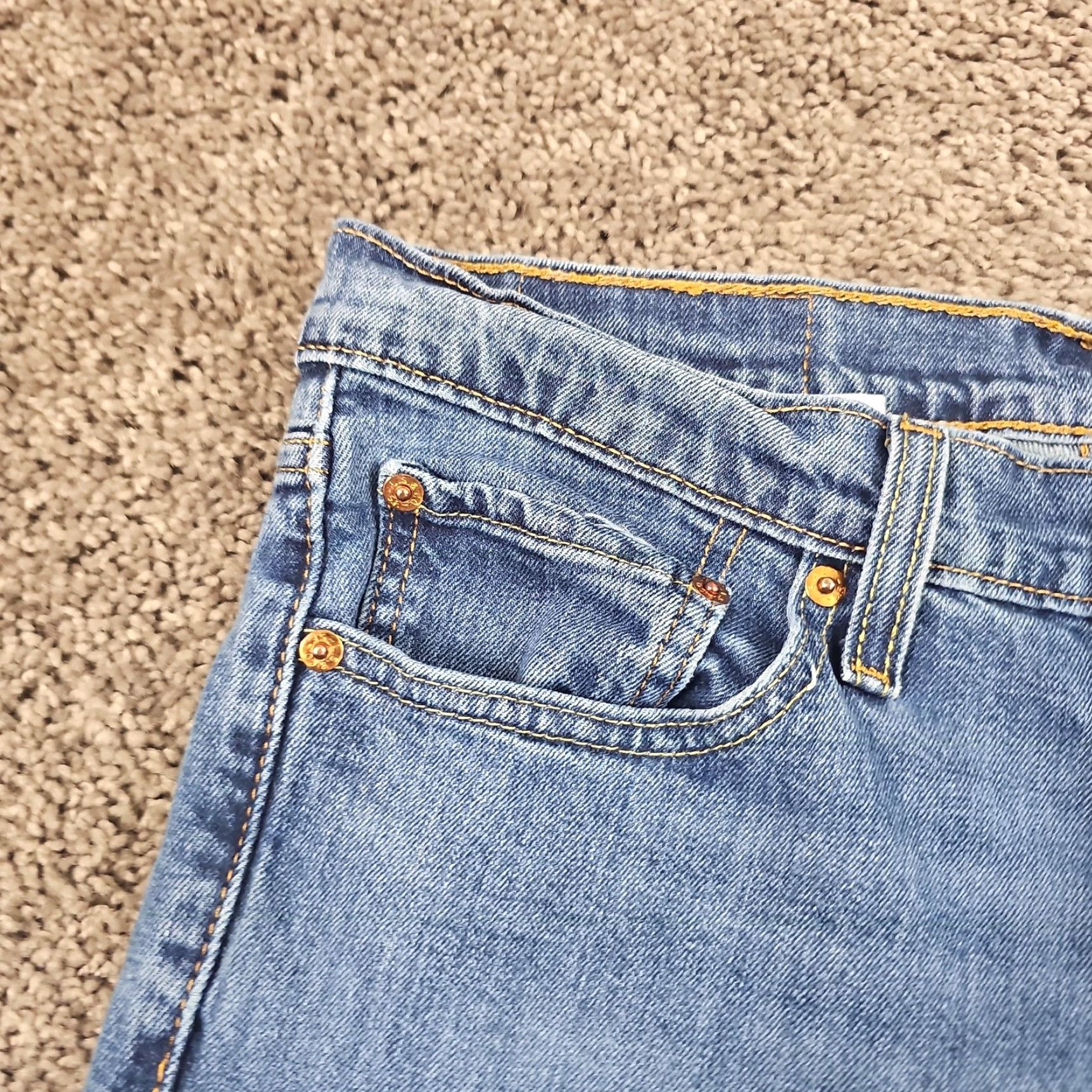 Levi's Levi's 511 Jeans Mens 31 Slim Tapered Stretch Denim Medium Wash Blue, Regular, 30 Inseam, 28x28 Measurements, Defect Pocket Tear, Vintage? No Size US 31 - 3 Thumbnail