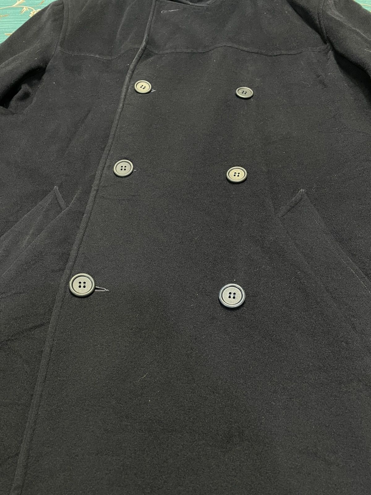 agnes b. Agnes B. Homme Double Breasted Wool/Cashmere Long Coat Size US L / EU 52-54 / 3 - 3 Thumbnail