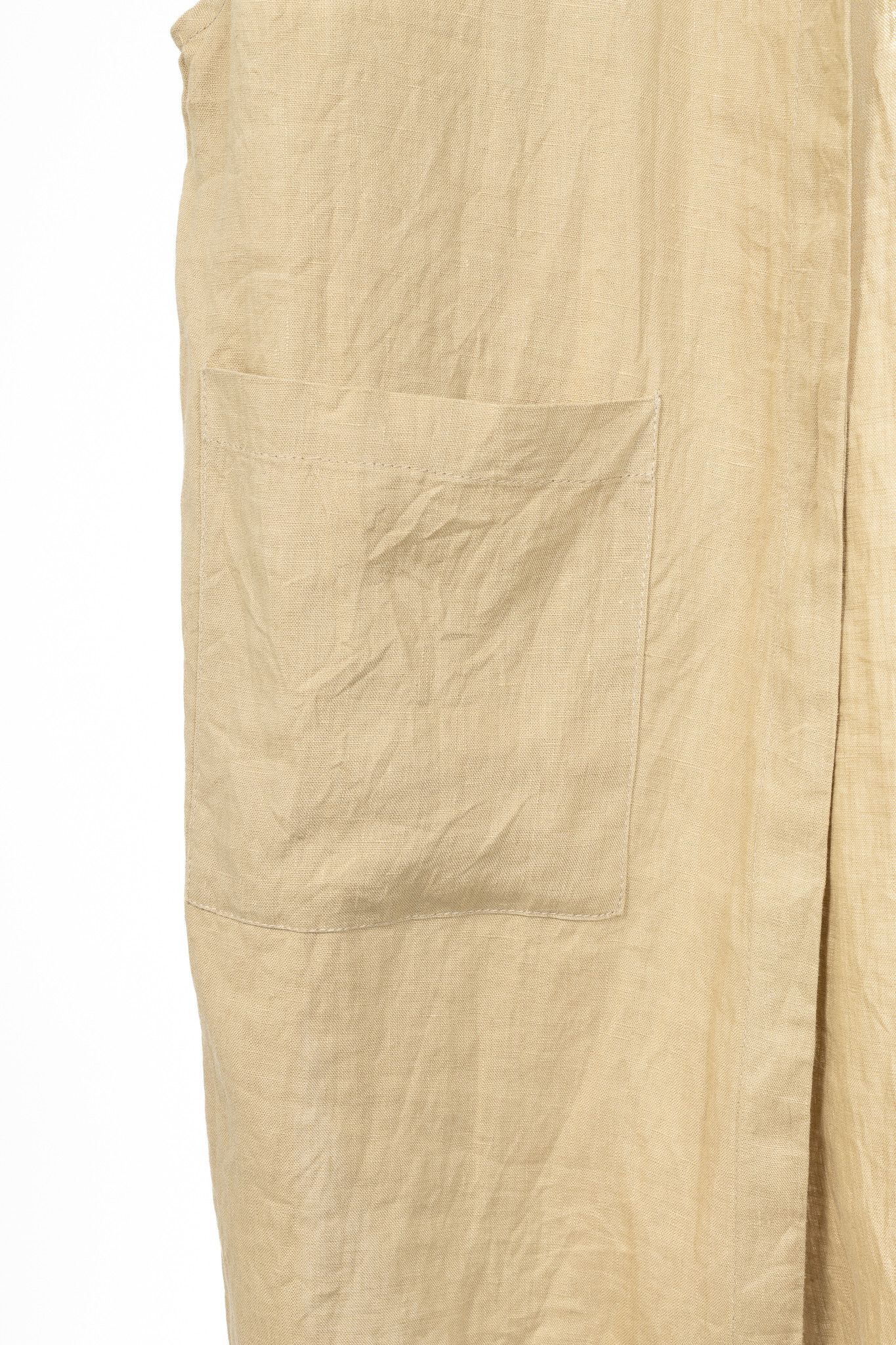 Other IN THE MIDDLE Ibiza Tan Linen Open-Front Hoodie Vest Size US M / EU 48-50 / 2 - 7 Thumbnail