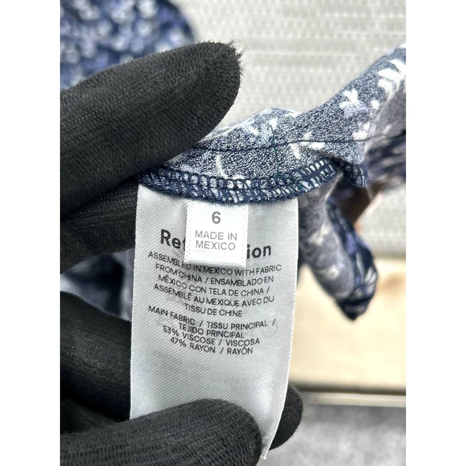 Reformation Reformation Dress Womens 6 Blue White Floral Bodycon New Dress Short Sleeves Square Neck Zip Casual Party/Cocktail Womens Size M / US 6-8 / IT 42-44 - 5 Thumbnail