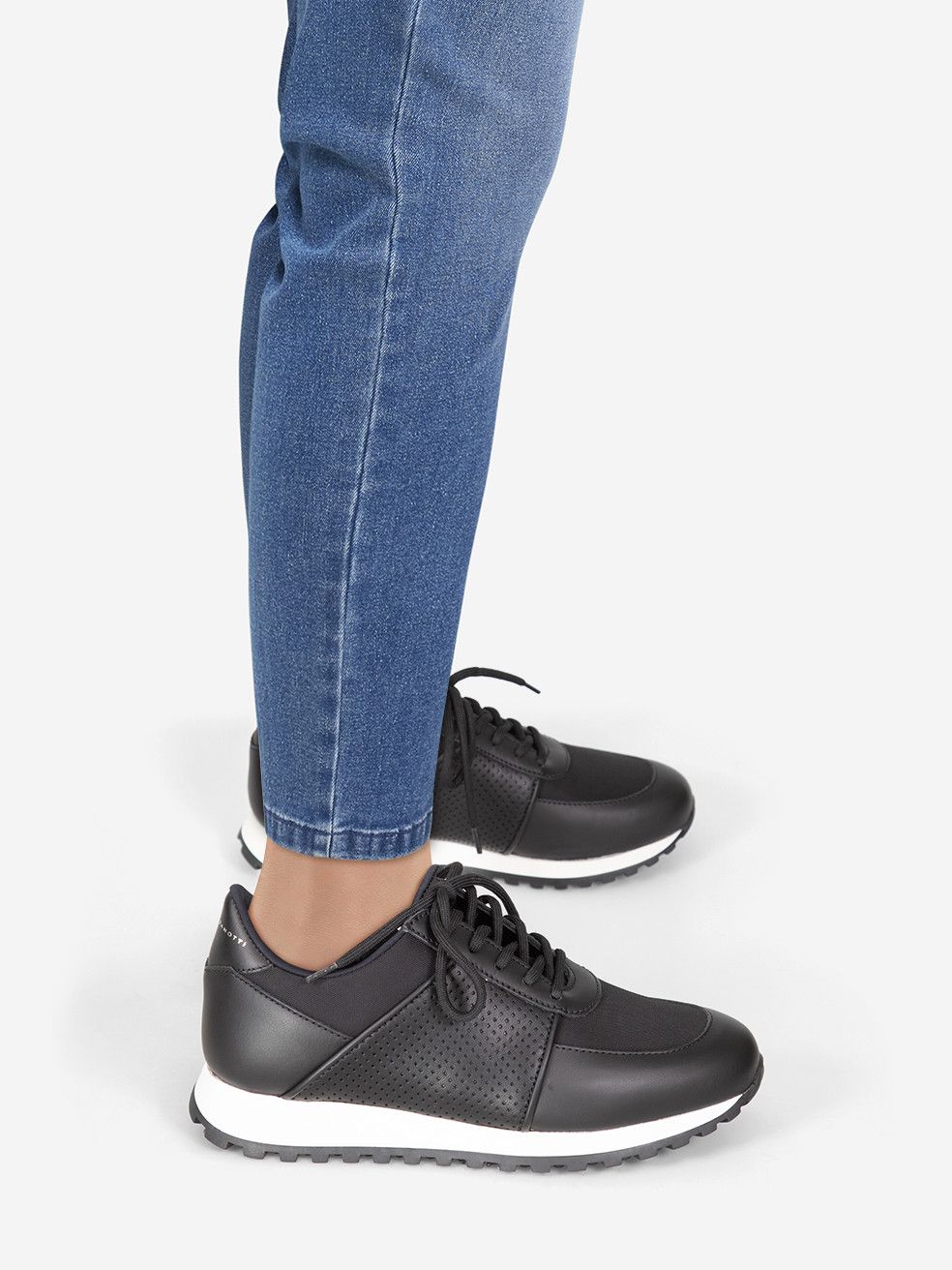Giuseppe Zanotti Black Leather Jimi Running Trainers Shoes, Women's (Size 9.5)