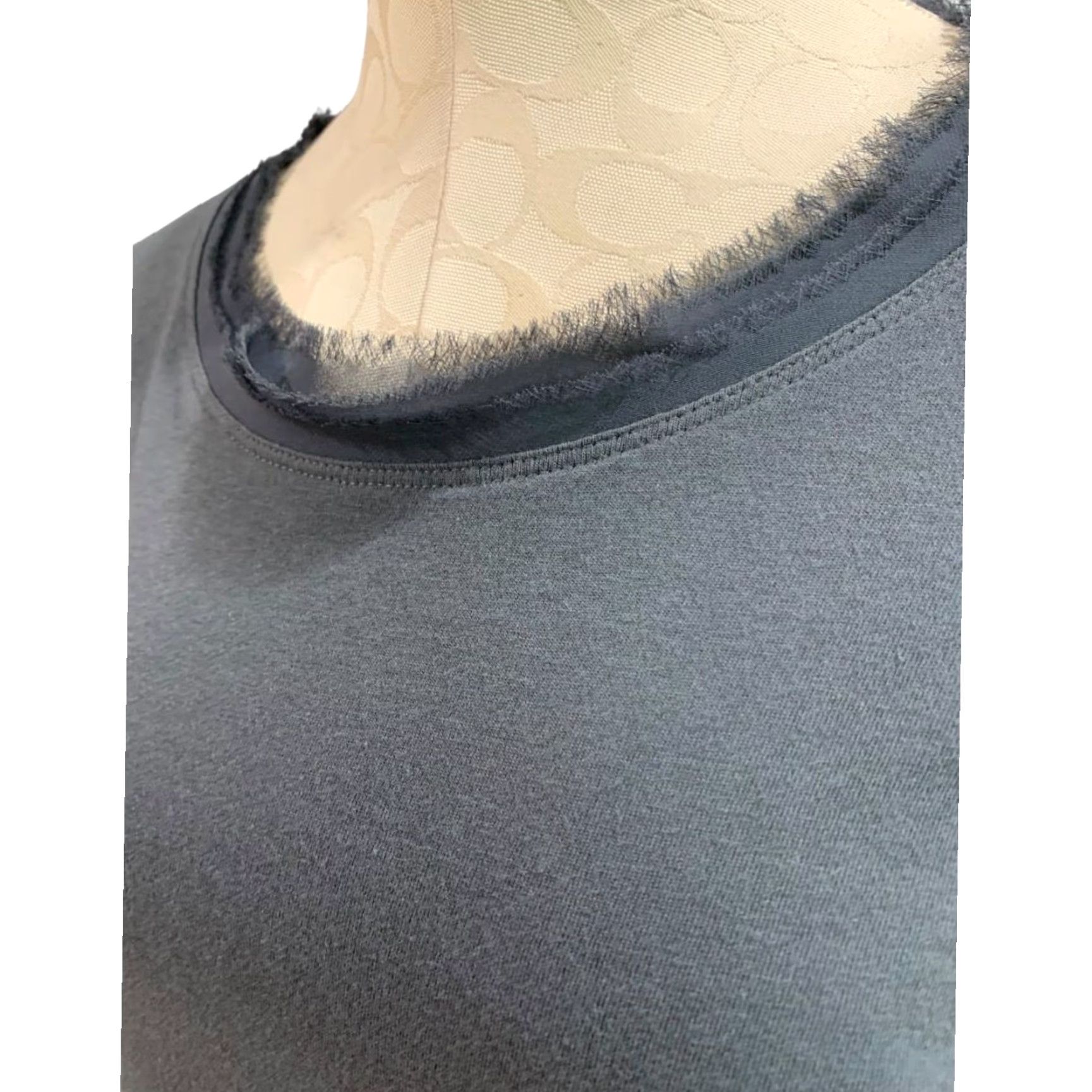 Logo 7 LOGO Lori Goldstein Gray Knit Shirt Long Sleeve T-Shirt Womens M Medium Spin Size M / US 6-8 / IT 42-44 - 5 Thumbnail