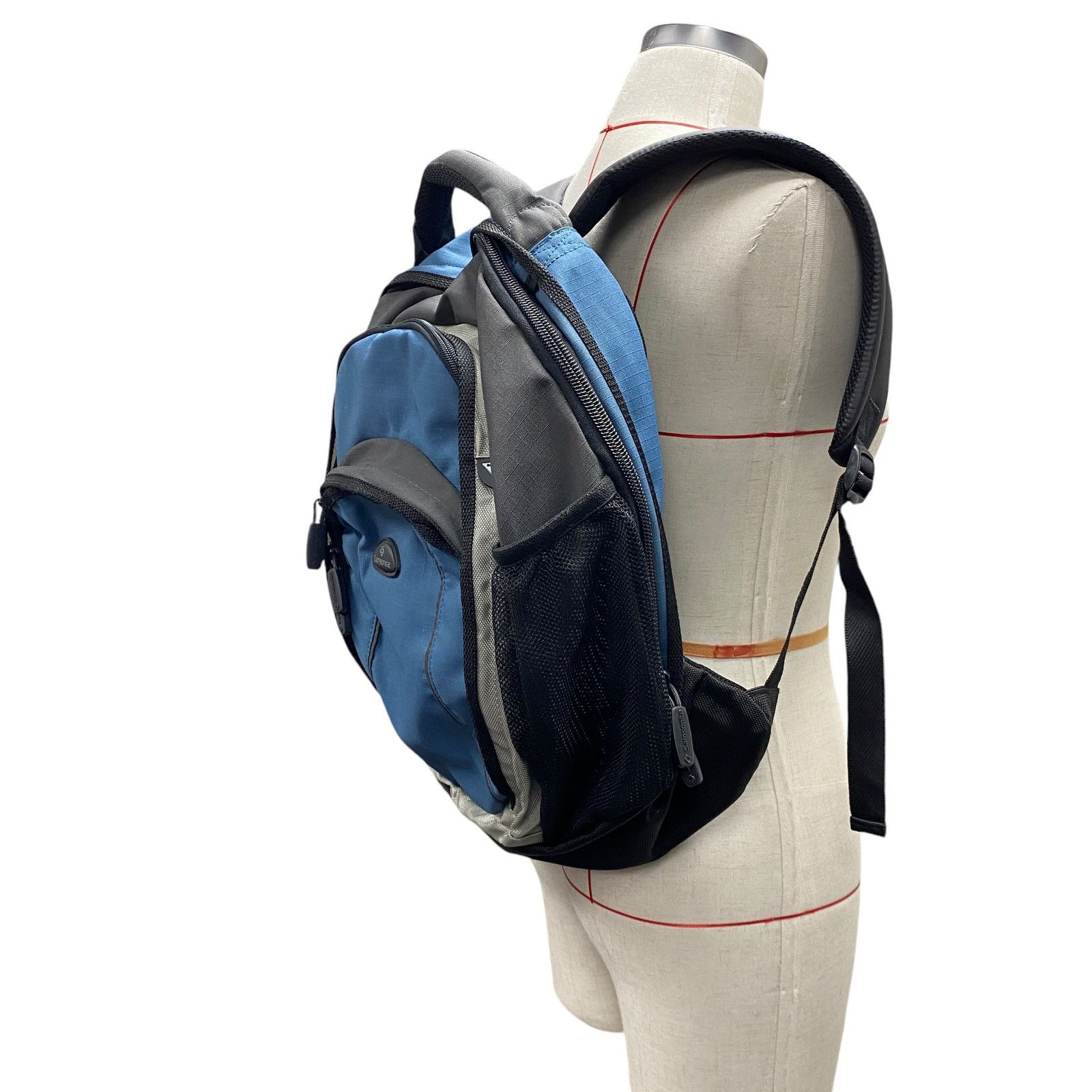 Samsonite Samsonite Blue Grey Black Laptop Travel School Backpack Size ONE SIZE - 2 Thumbnail