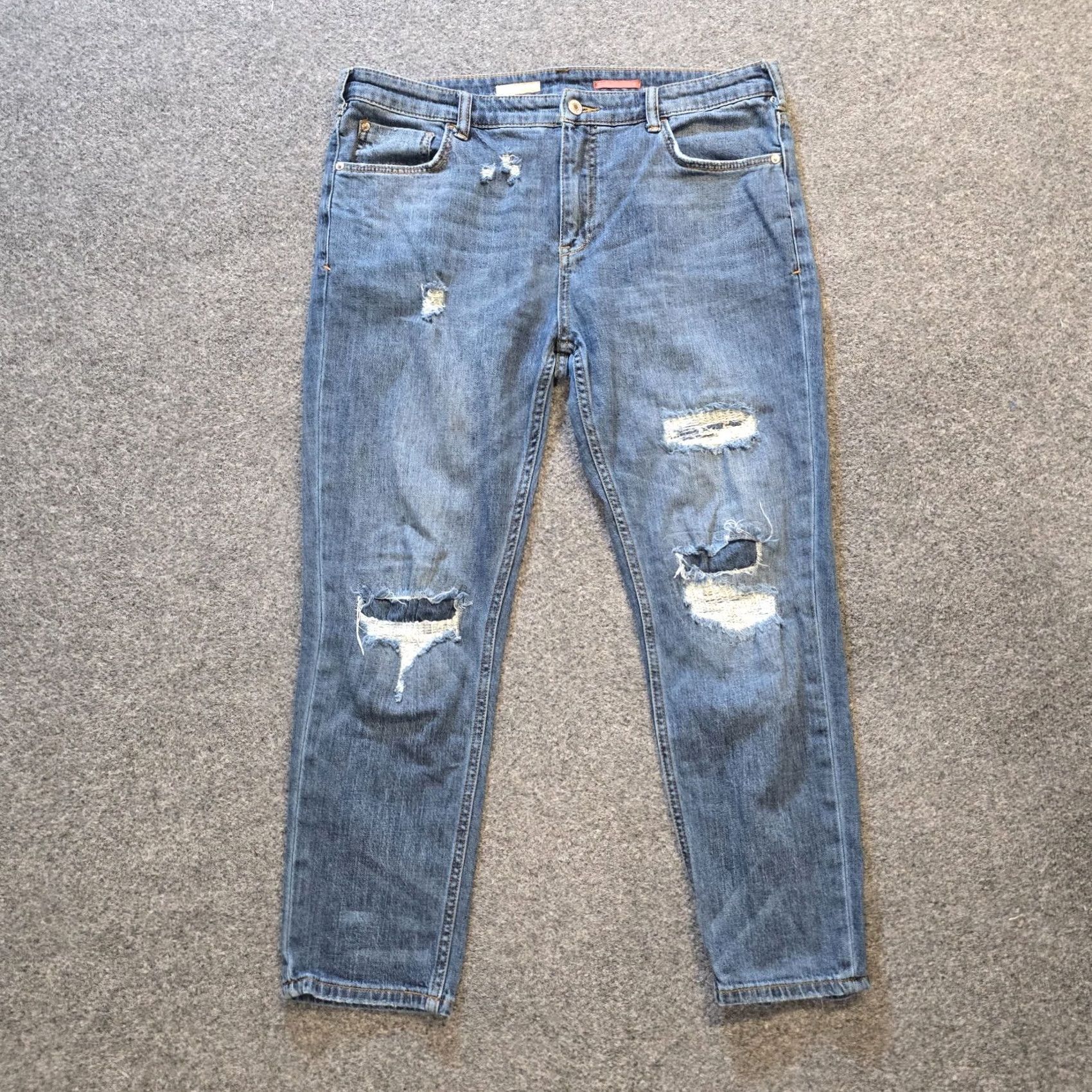 Vintage Pilcro Anthropologie Jeans Womens 29 Blue Heritage Boyfriend High Rise Capsule Jeans Size 29" - 2 Thumbnail