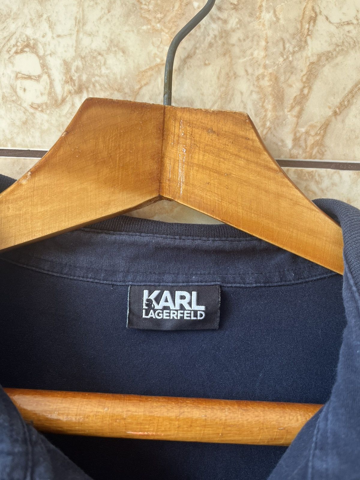 Karl Lagerfeld Karl Lagerfeld polo dark blue Size US XL / EU 56 / 4 - 3 Thumbnail