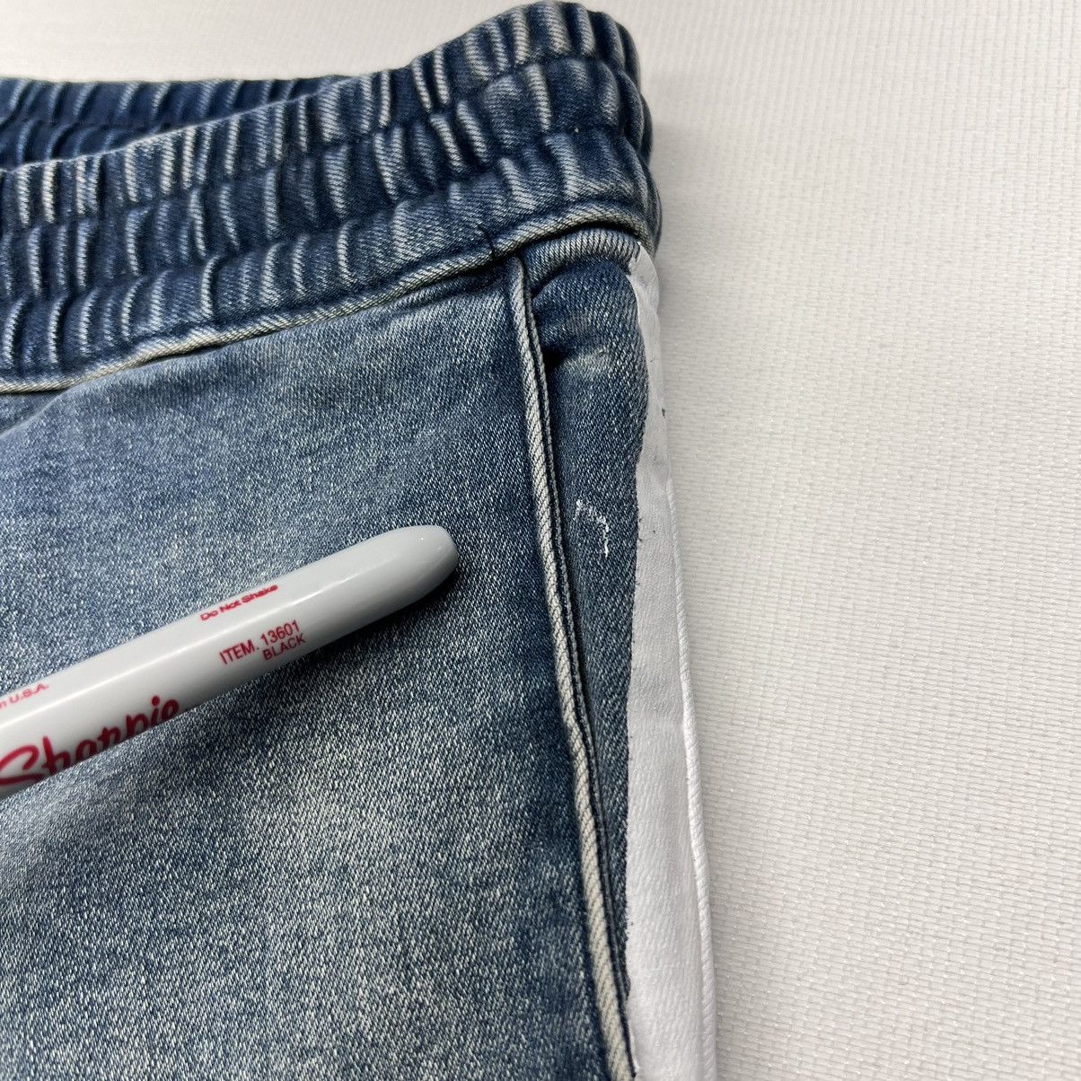 Pacsun Pacsun Jeans Blue Stacked Skinny Drawstring Zip Stripe Size US 30 / EU 46 - 8 Thumbnail