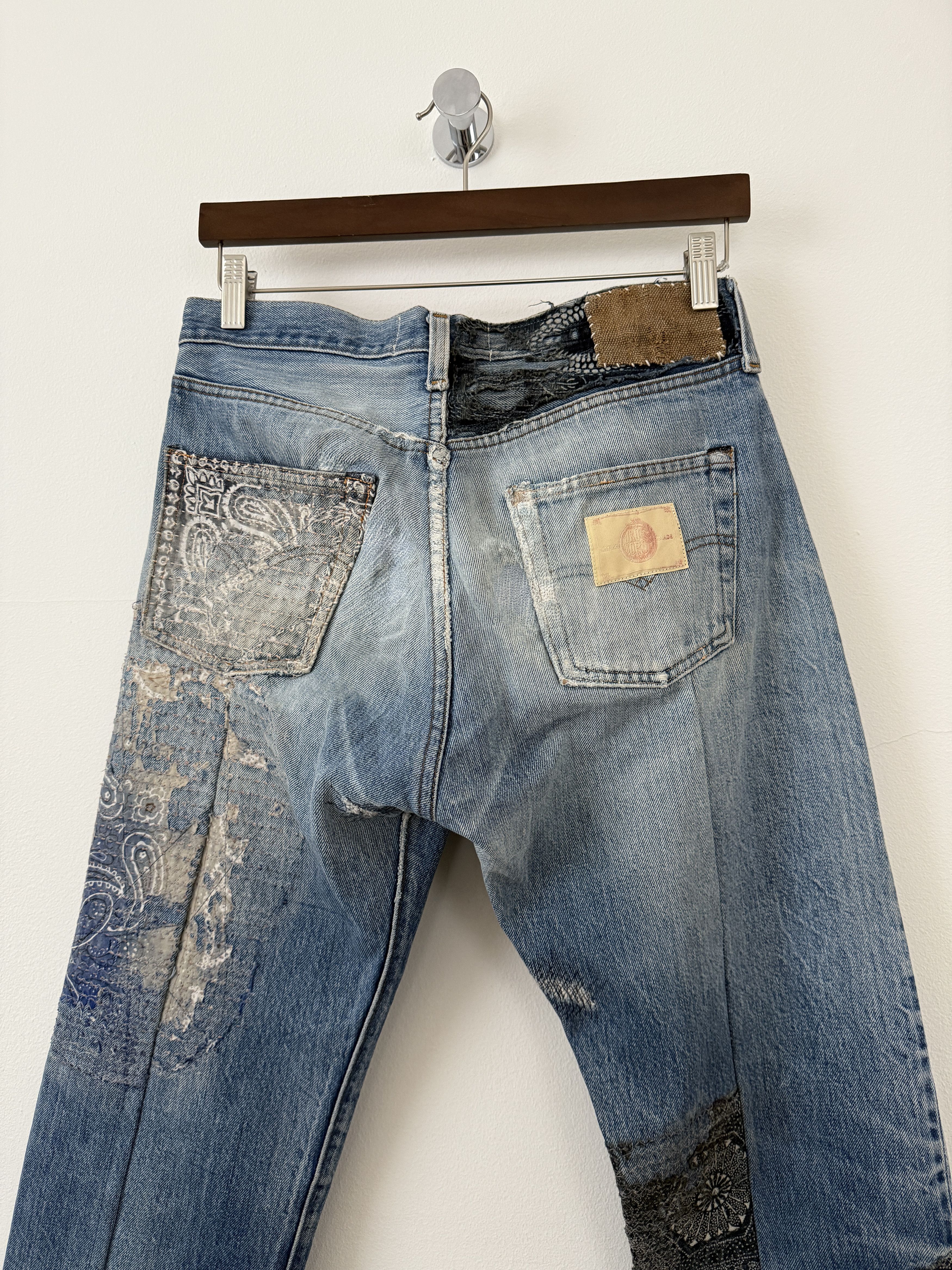 Proleta Re Art × Vuja De "Glitch" Boro Denim Size US 30 / EU 46 - 14 Thumbnail