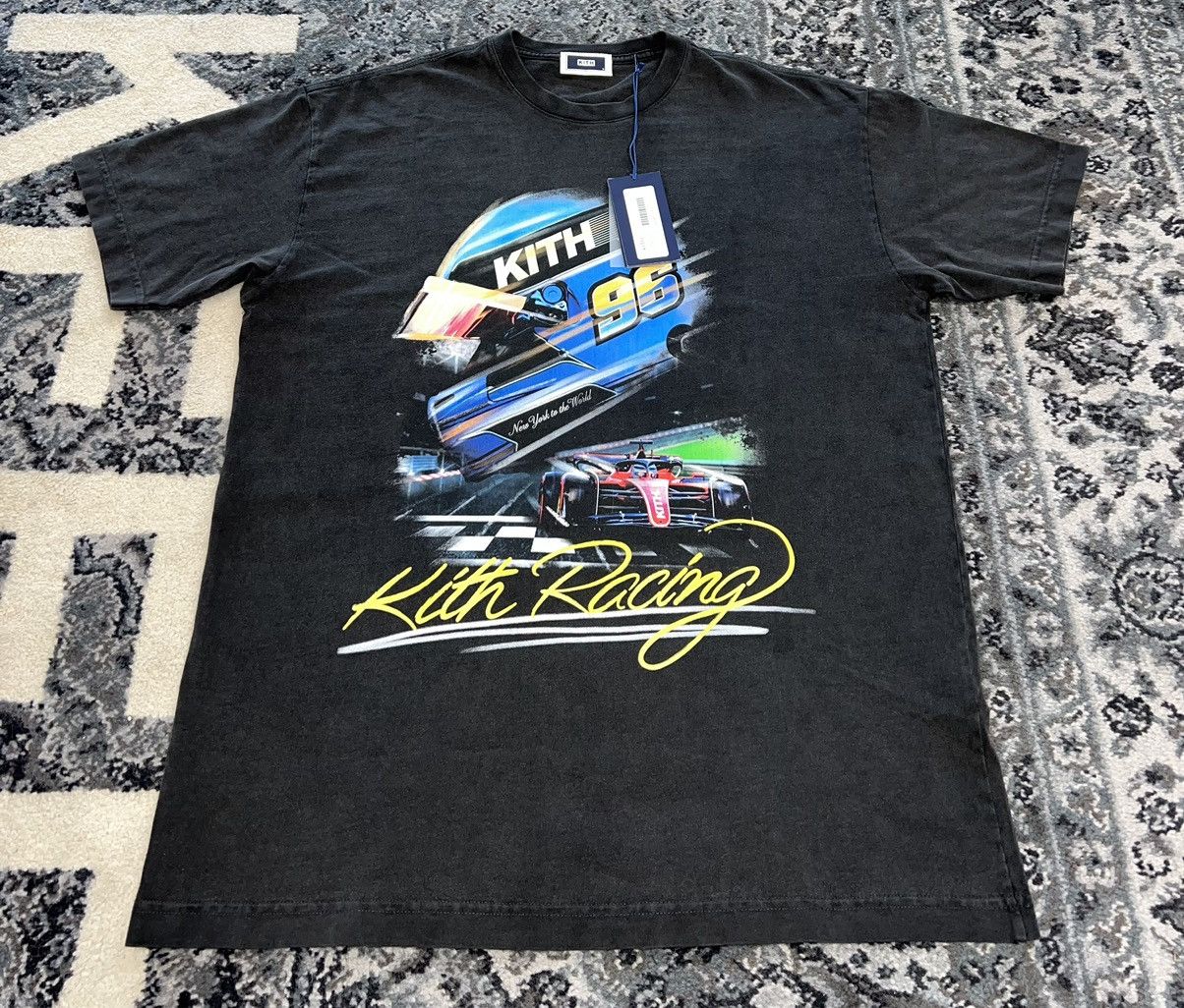 image of Kith “F1 Vintage” Tee (Black) Sz. S, Men's (Size Small)