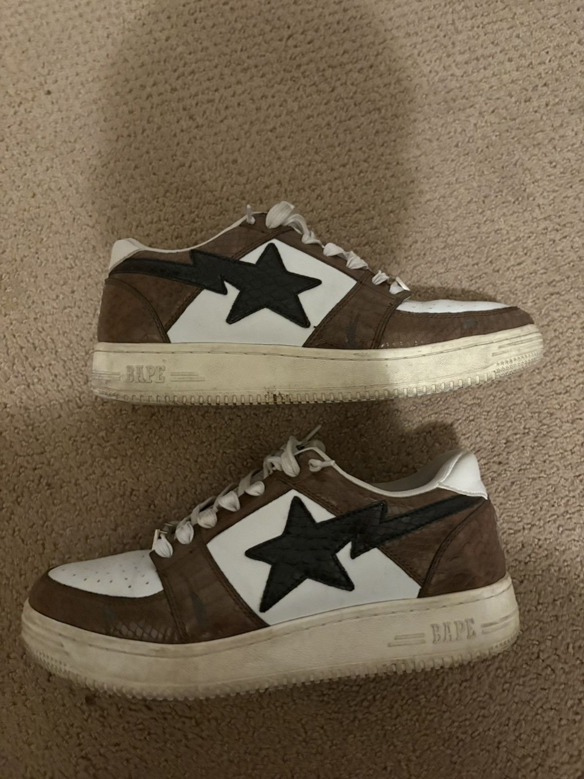 Bape Bathing Ape Crocodile Skin Bapesta Sneakers Size 9.5 Size US 9.5 / EU 42-43 - 3 Thumbnail