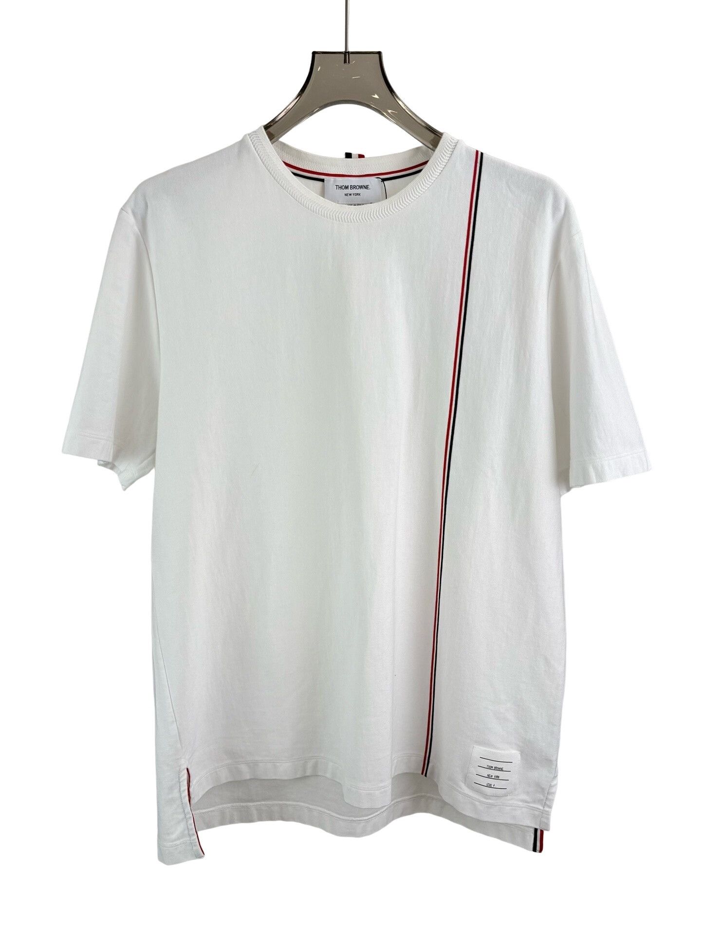 Thom Browne Thom Browne Stripe Detail T-Shirt Size 4 Size US XL / EU 56 / 4 - 1 Thumbnail