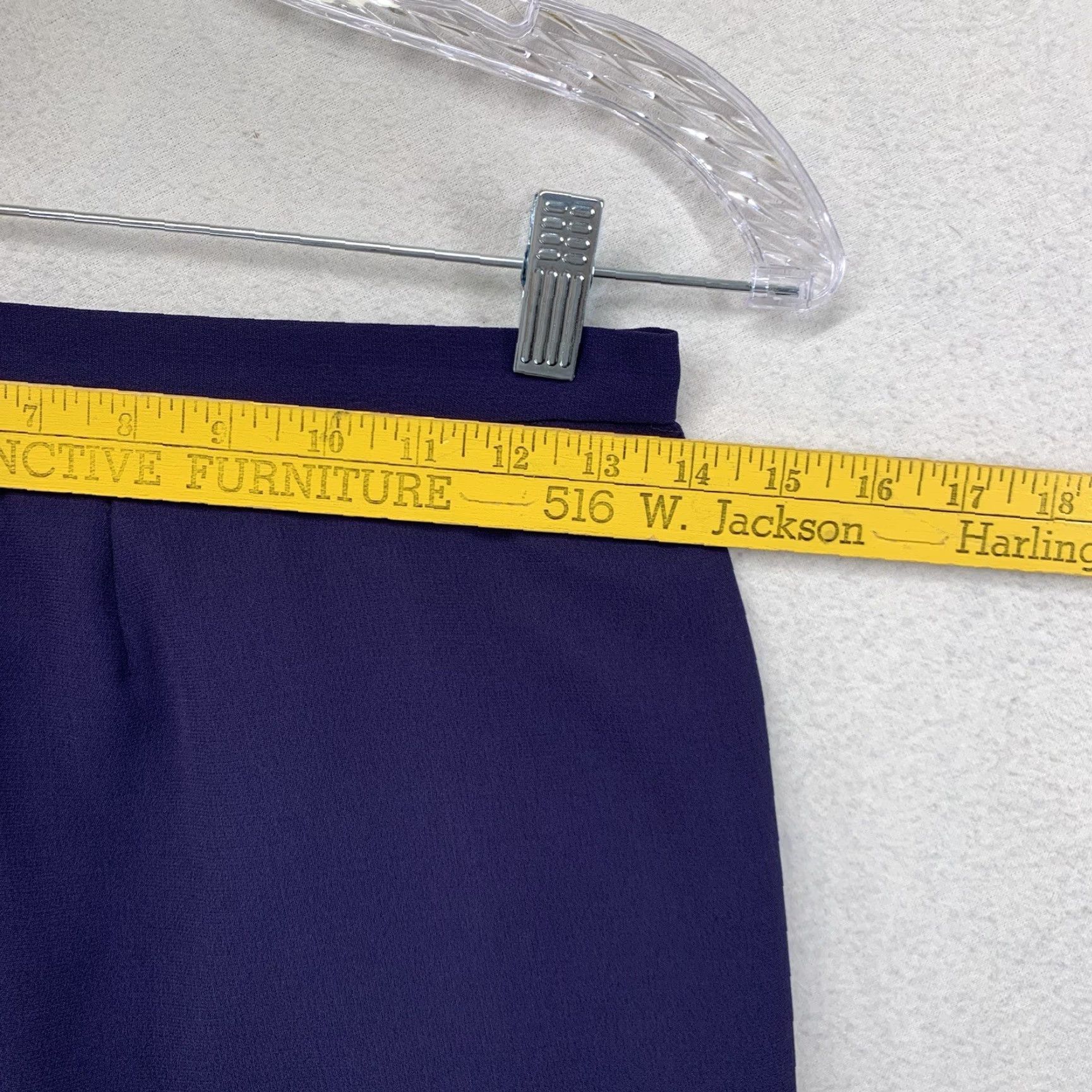 Vintage Petite Sophisticate Skirt Womens 6 Purple A-Line Rear Zip Lined Size 28" / US 6 / IT 42 - 5 Thumbnail