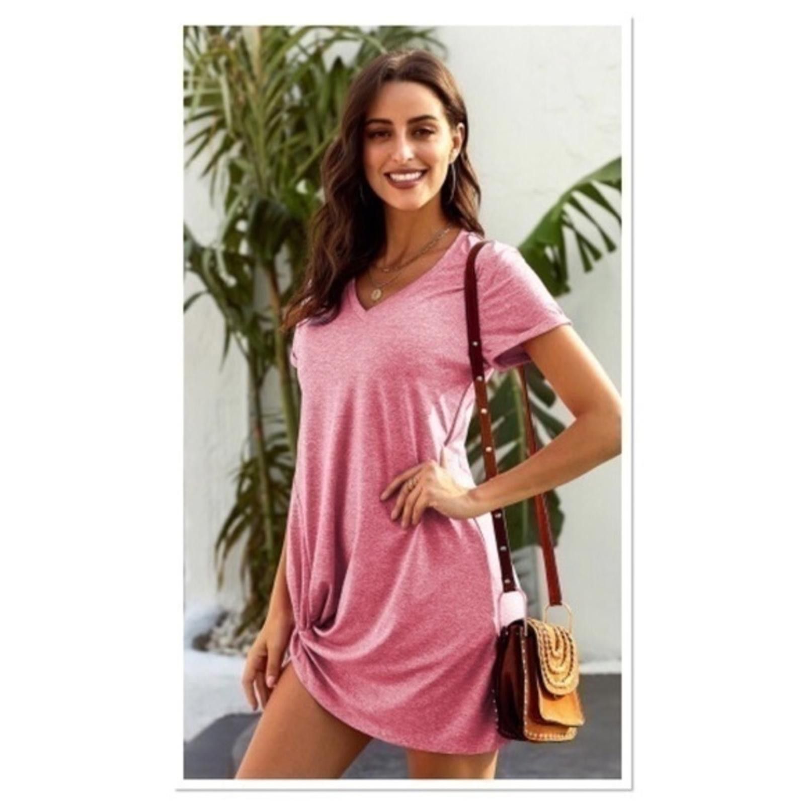 Designer T-shirt Mini dress with side knot Size M / US 6-8 / IT 42-44 - 2 Thumbnail