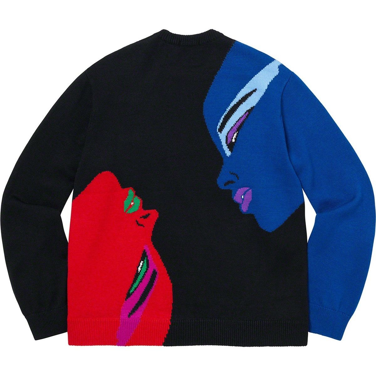 Supreme Supreme Faces Sweater Black Size XL FW21 Box Logo BOGO Size US XL / EU 56 / 4 - 2 Thumbnail