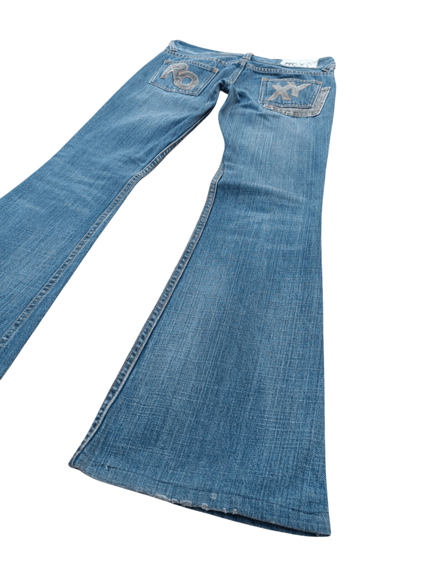 Quiksilver × Vintage FYE 90’s🔥ROXY Ultra Wide Leg Flare Vintage Distressed Denim Size 30" / US 8 / IT 44 - 3 Thumbnail