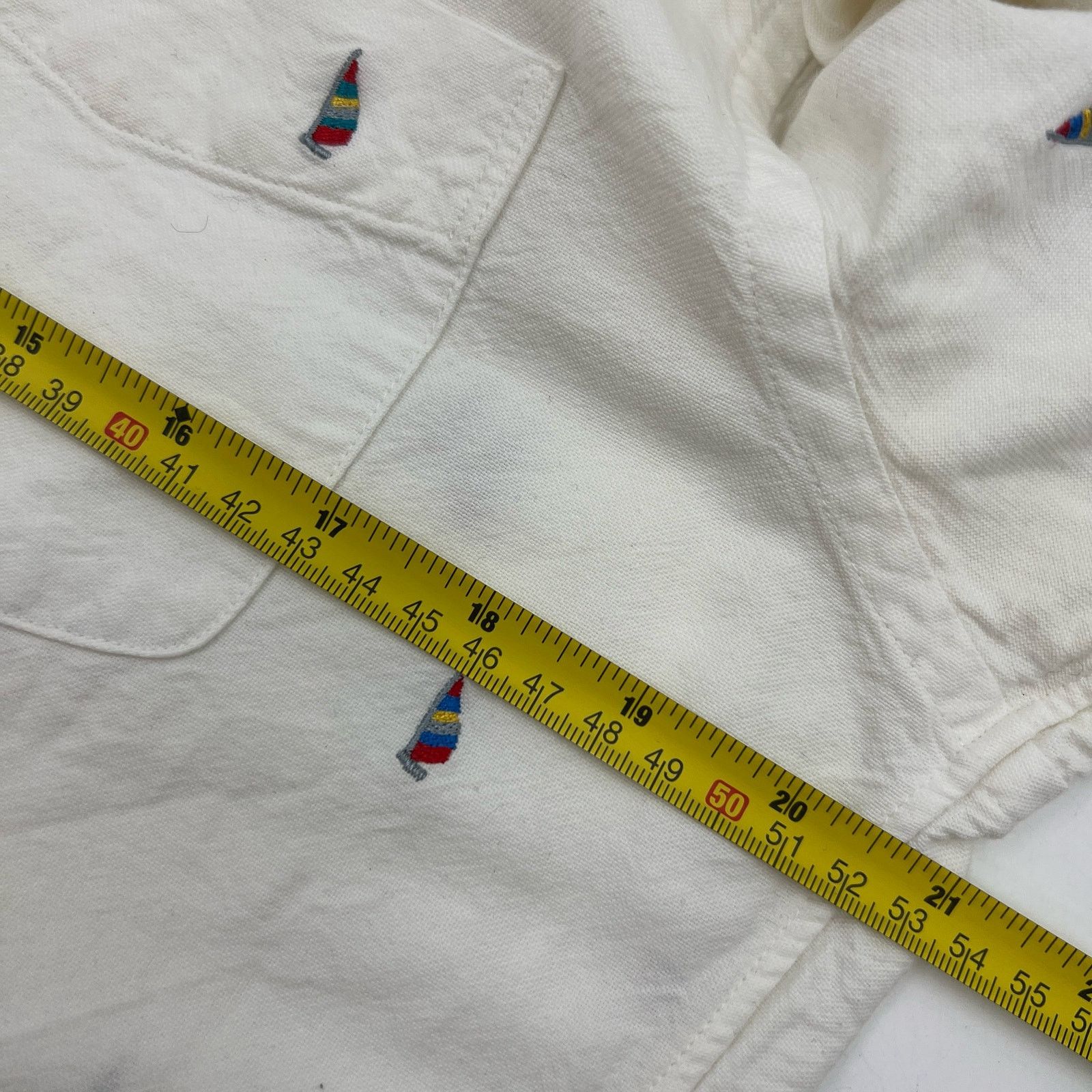 J.Crew J.Crew Oxford Embroidered Sailboat Button Down Slim Shirt Size US M / EU 48-50 / 2 - 5 Thumbnail