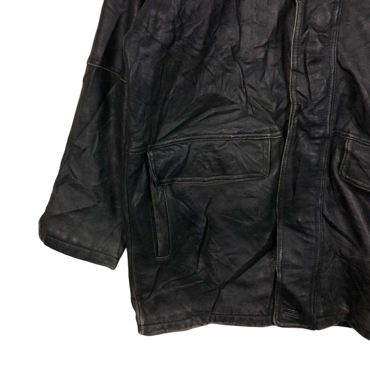 Japanese Brand 🔥VINTAGE LEATHER JACKET MULTI POCKET ROCHI ISSEY MIYAKE Size US L / EU 52-54 / 3 - 6 Thumbnail