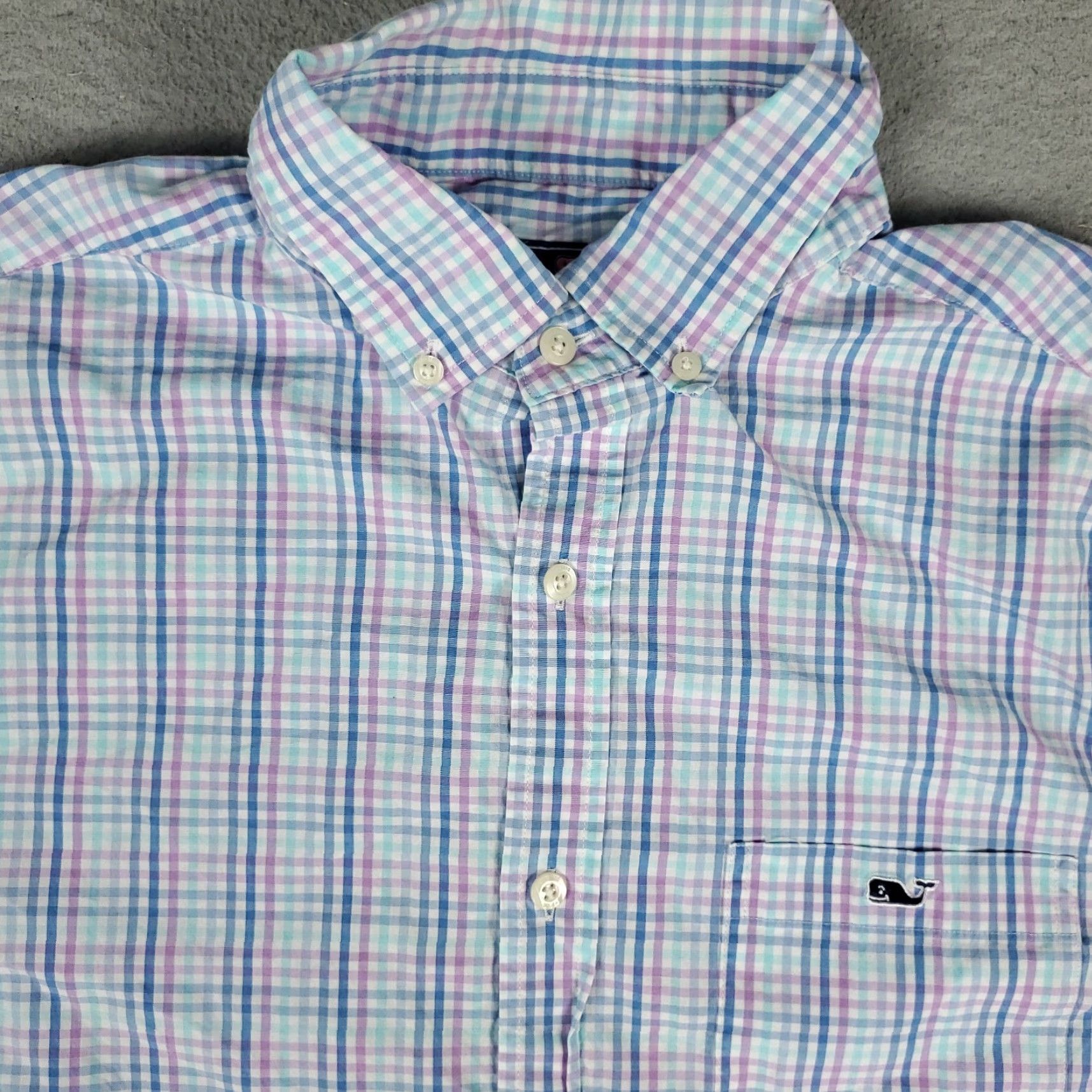 Vineyard Vines VINEYARD VINES Blue Plaid Button-Up Shirt Mens Medium Long Sleeve Casual Preppy Size US M / EU 48-50 / 2 - 2 Thumbnail