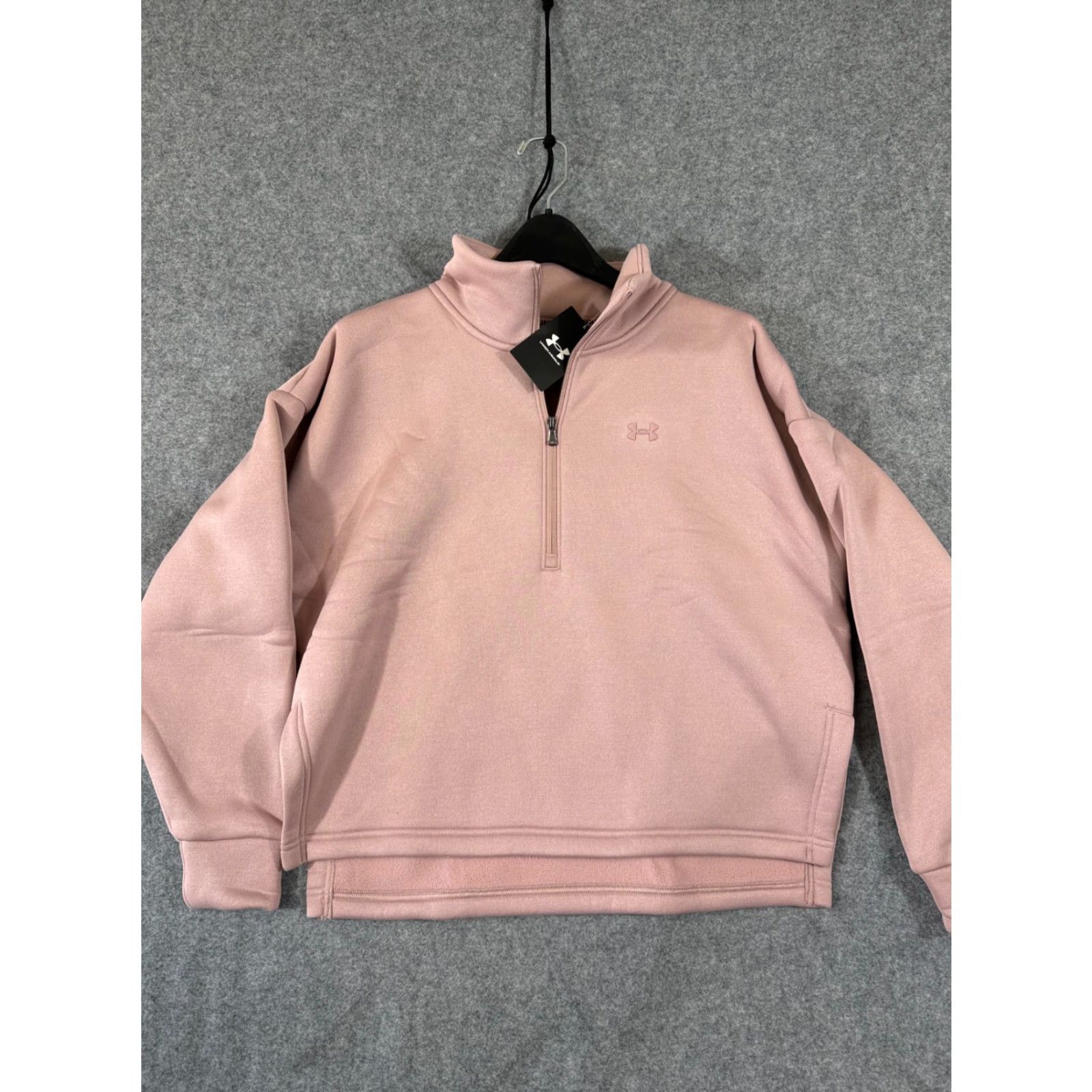 Under Armour Under Armour Fleece Jacket Womens M Pink Half-Zip Pullover Loose Mock Neck NWT Size M / US 6-8 / IT 42-44 - 3 Thumbnail