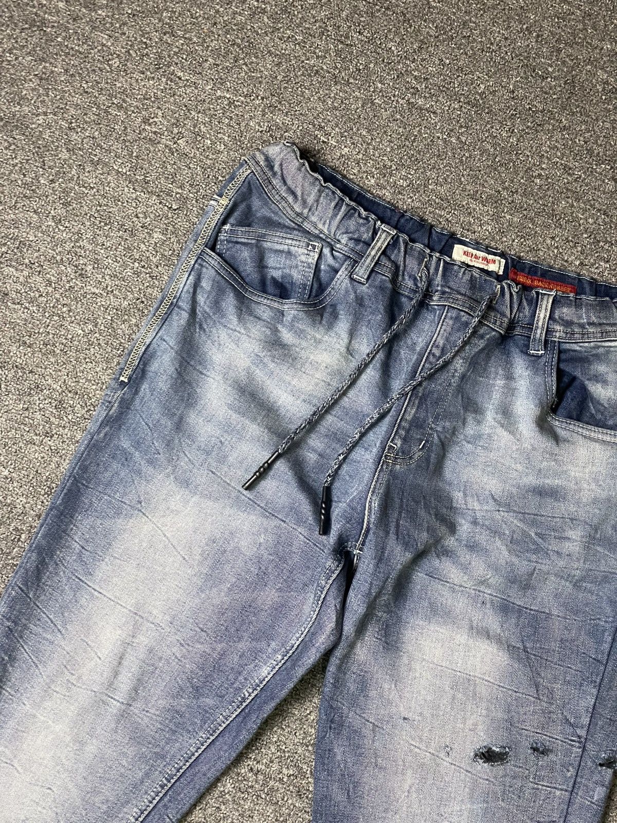 Japanese Brand × Vintage BACK NUMBER x Keep Air Warm Casual Jeans (92) Size US 31 - 4 Thumbnail