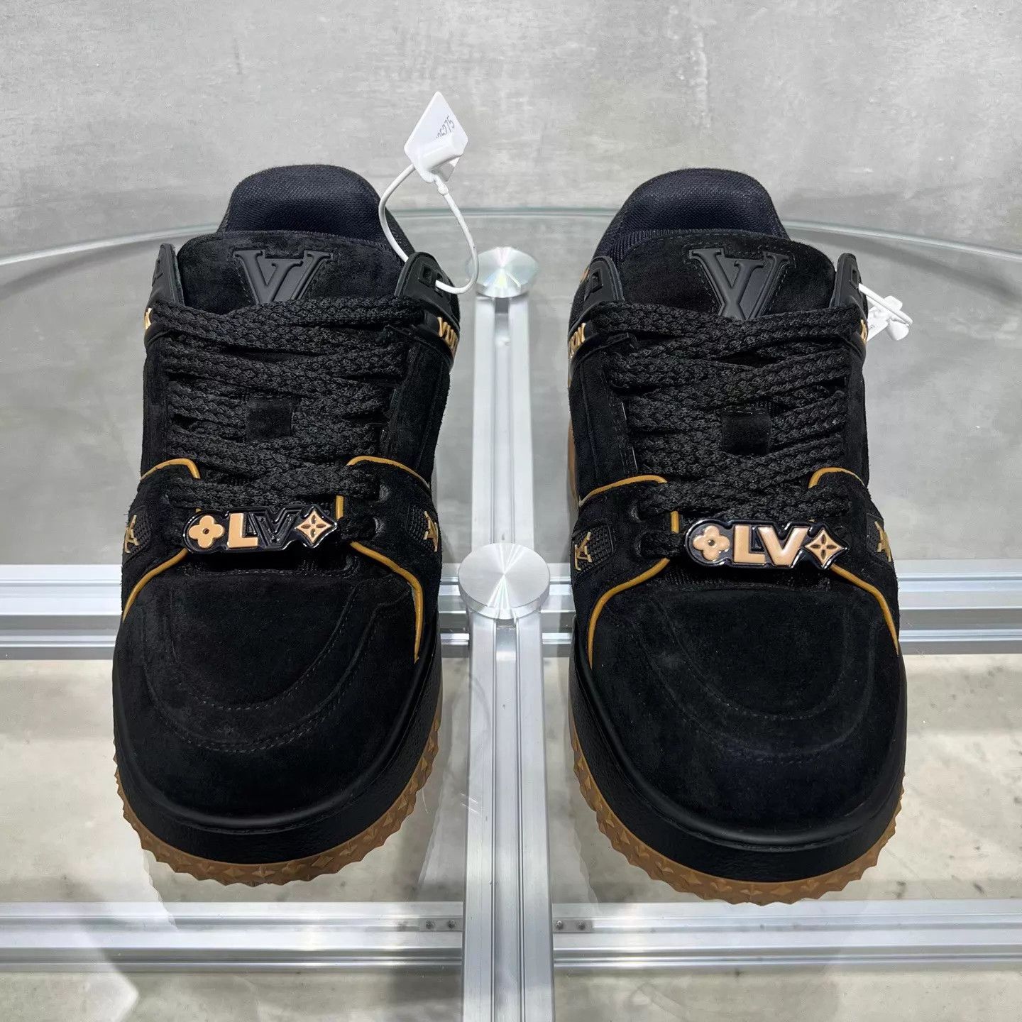 Louis Vuitton LV Trainer Maxi Black Gold Suede UK6.5/40.5 Size US 7.5 / EU 40-41 - 1 Thumbnail