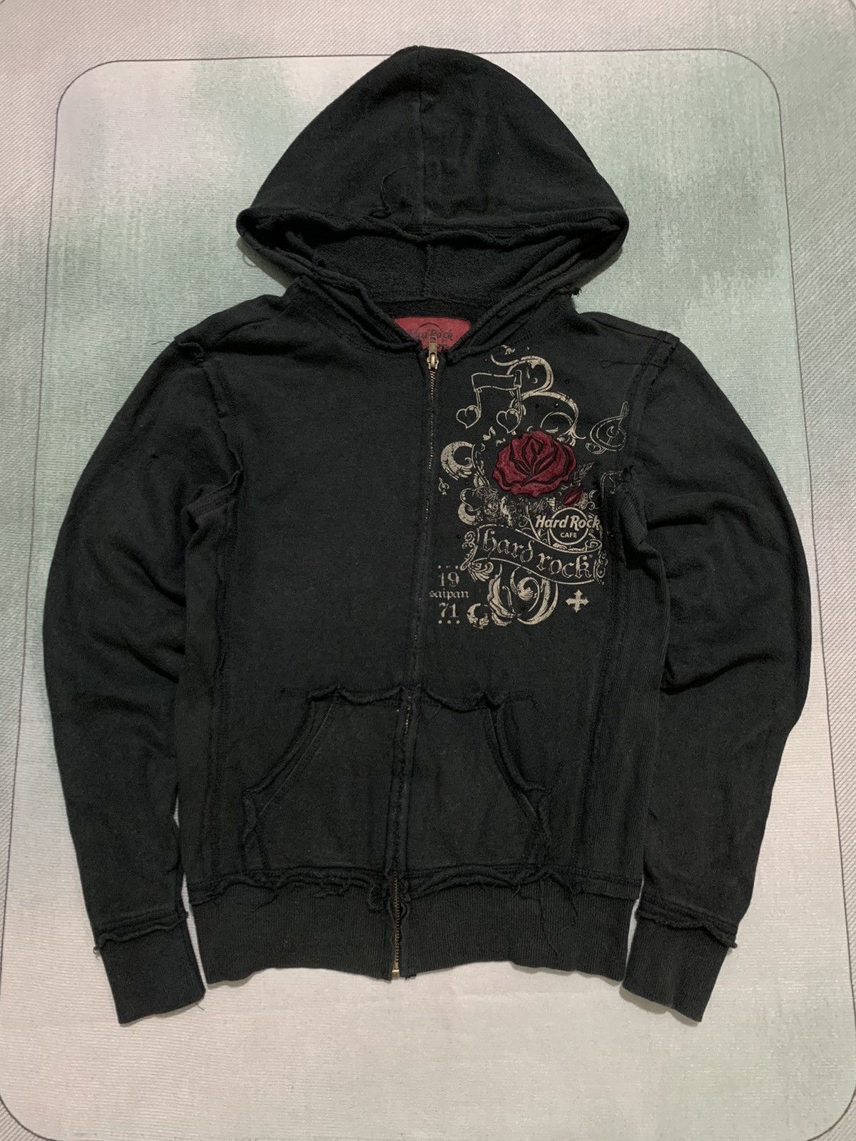 Hard Rock Cafe Y2K Hard Rock Cafe Saipan Ed Hardy Style Full Zip Hoodie Size S / US 4 / IT 40 - 1 Thumbnail
