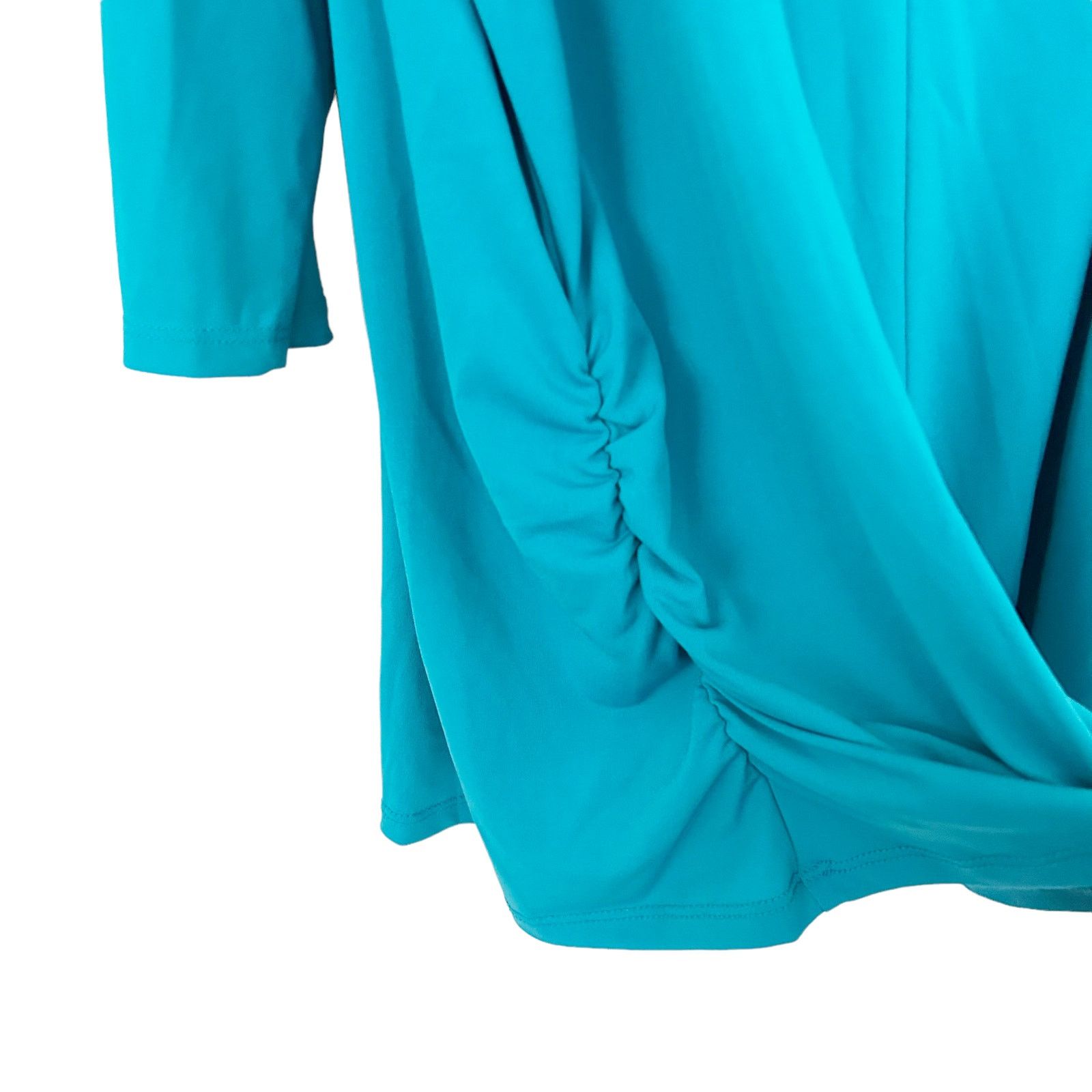 Other Lane Bryant Teal Beaded Cold Shoulder Blouse Sz 22/24 Size 3XL / US 20-22 - 6 Thumbnail