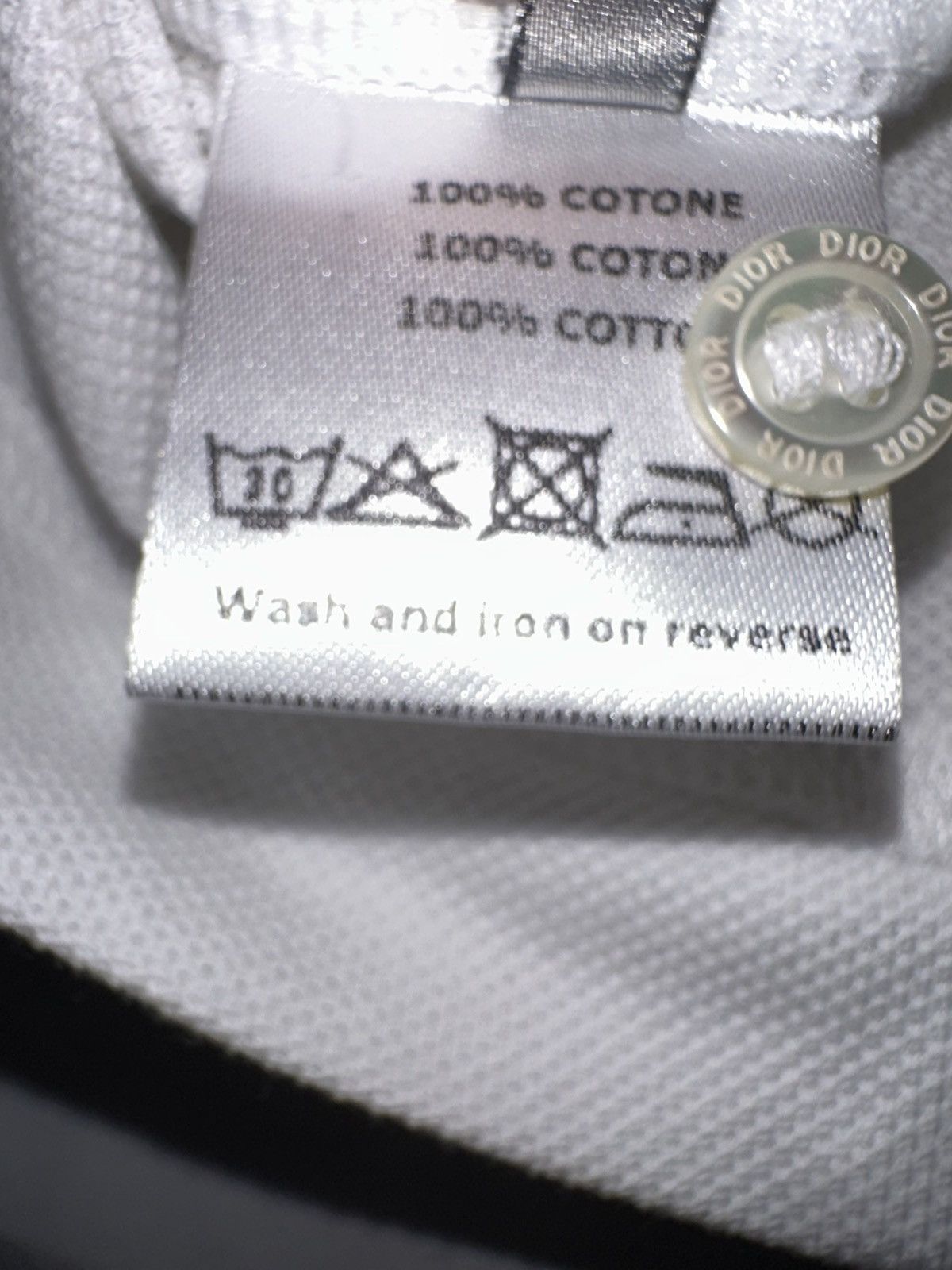 Dior Dior Polo Shirt White Black S Size US S / EU 44-46 / 1 - 9 Thumbnail