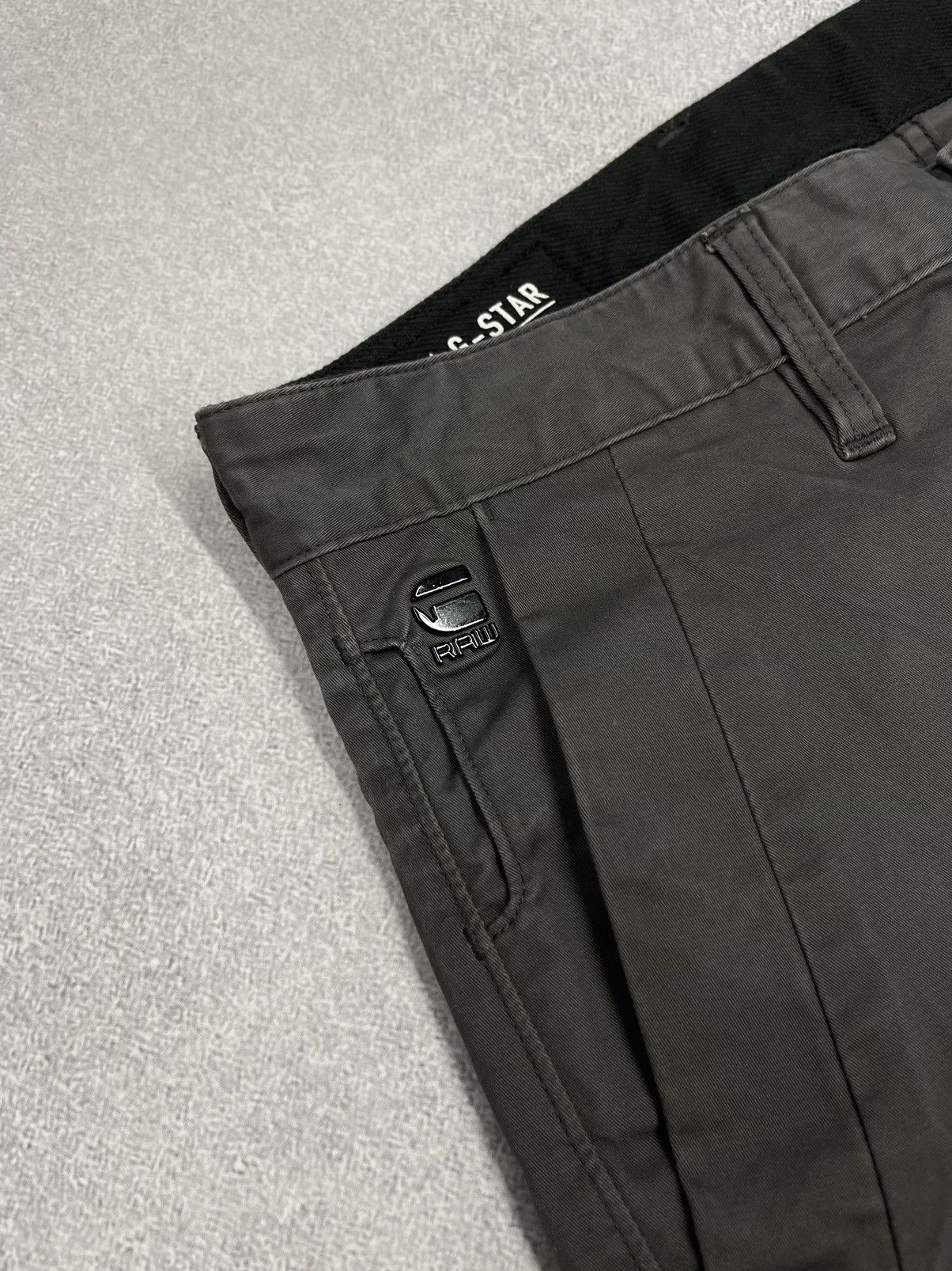 G-Star Mens G Star Raw Bronson Slim Chino Pants Grey Y2K Size M Size US 32 / EU 48 - 4 Thumbnail