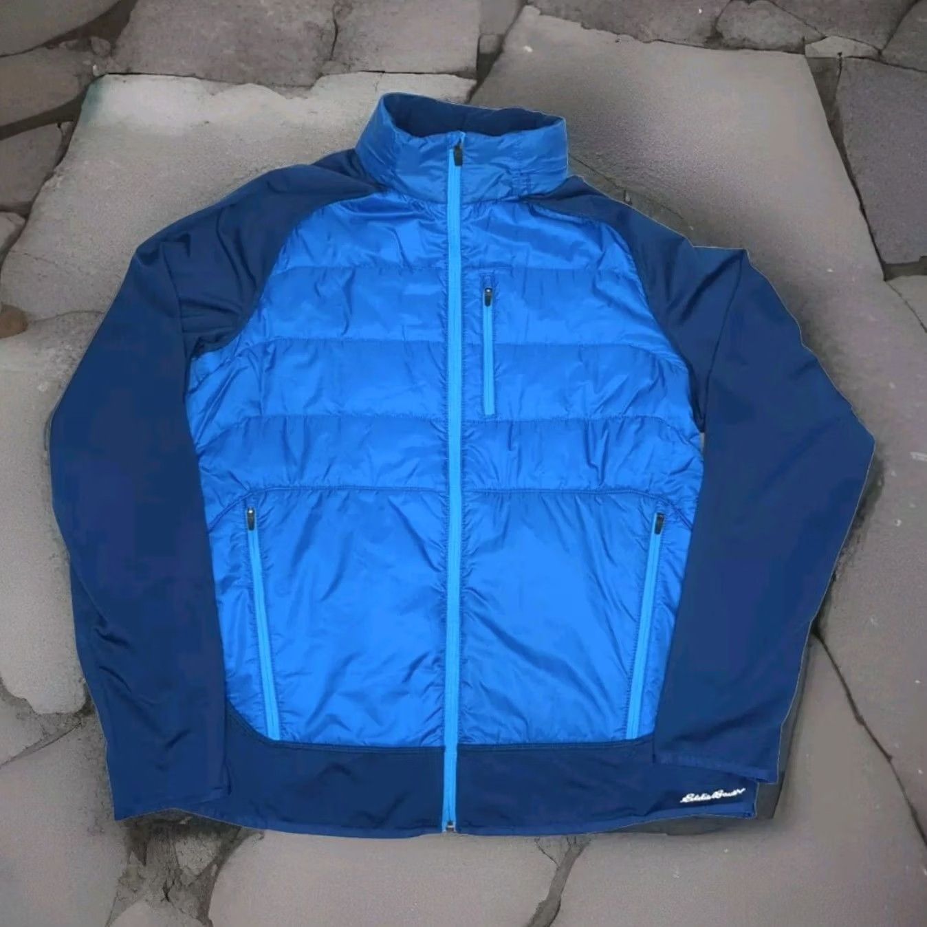 Eddie Bauer Eddie Bauer IgniteLite Hybrid Primaloft Jacket Hooded Blue Men Large Hiking Camp Size US L / EU 52-54 / 3 - 6 Thumbnail