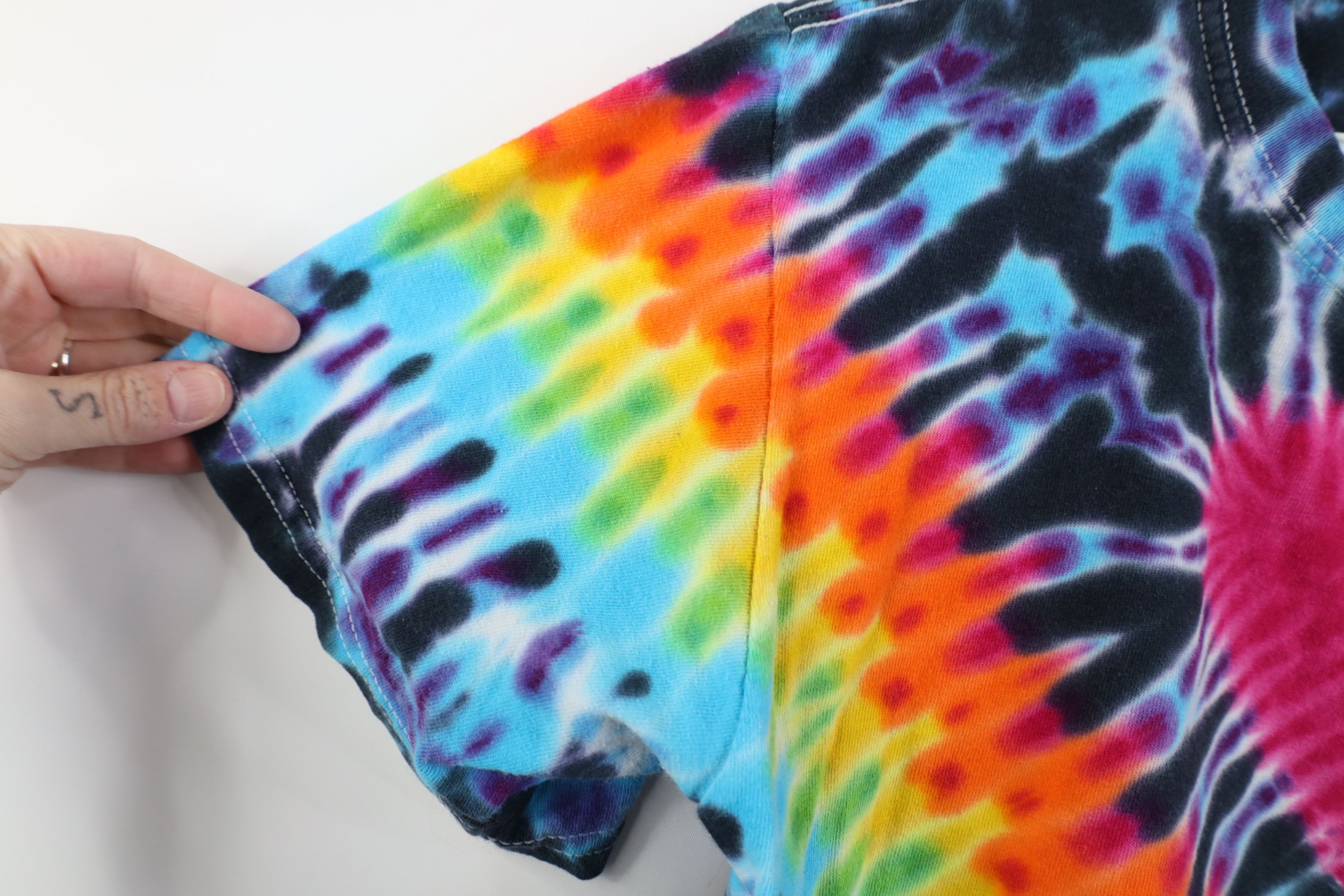 Vintage Vintage 90s Y2K Babydoll Tie Dye Heart Short Sleeve T-Shirt Size S / US 4 / IT 40 - 5 Thumbnail