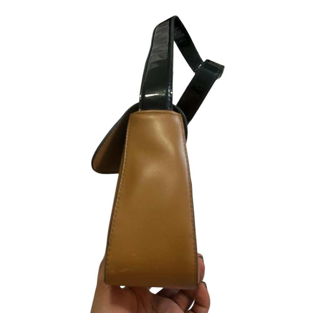 Designer Chic Brown Leather Shoulder Bag Size ONE SIZE - 5 Thumbnail