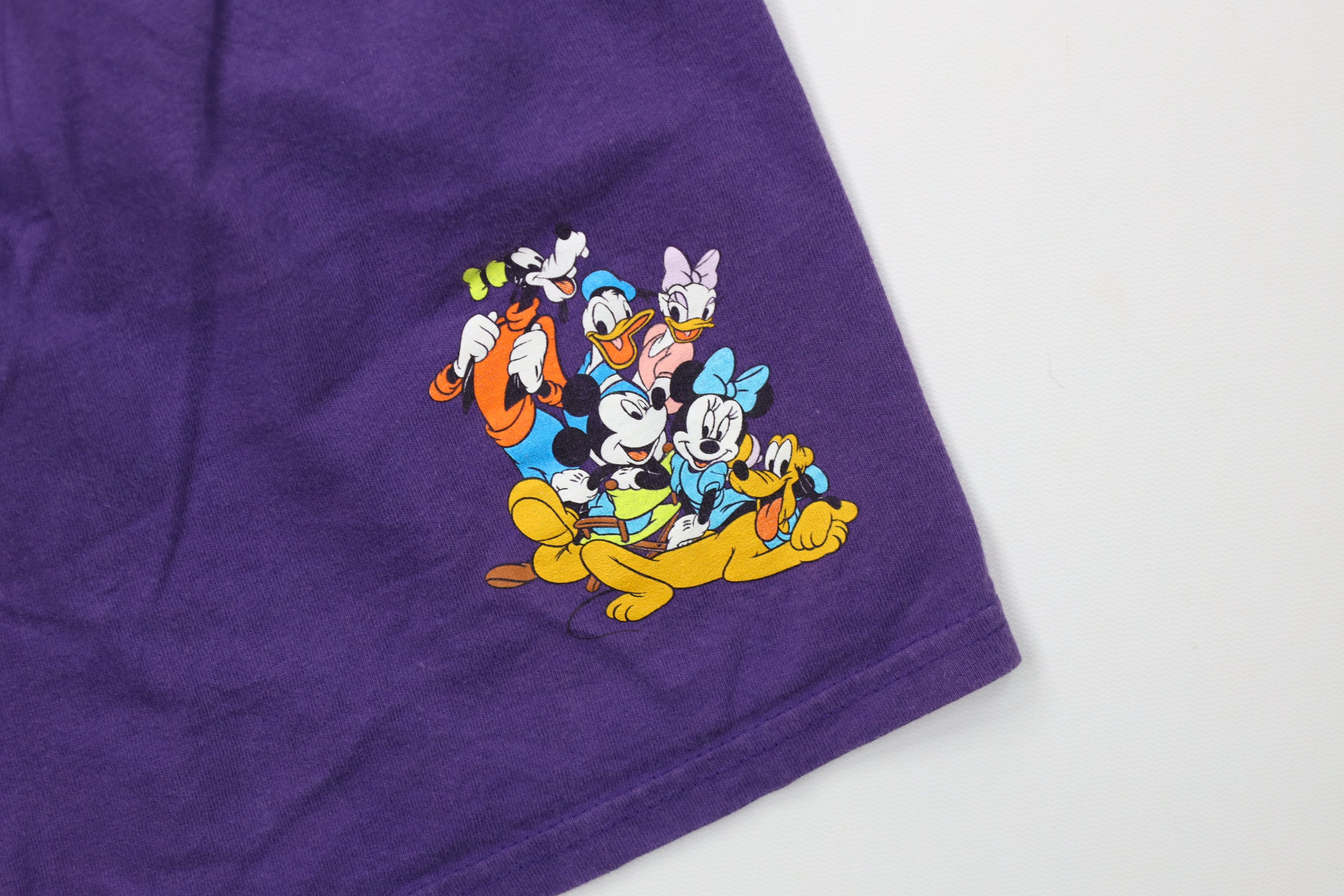 Disney Vintage 90s Disney Mickey Mouse and Friends Shorts Purple Size 26" / US 2 / IT 38 - 5 Thumbnail