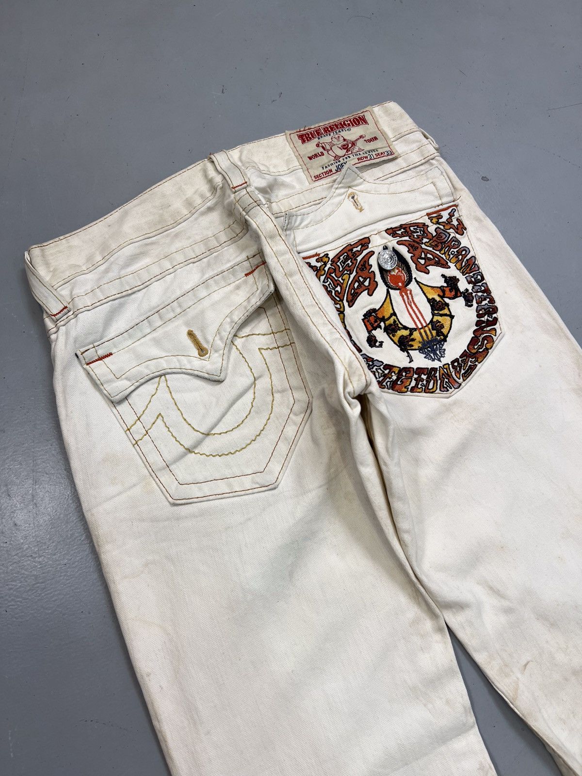 True Religion Vintage true religion flowers embroidered denim Size US 34 / EU 50 - 5 Thumbnail
