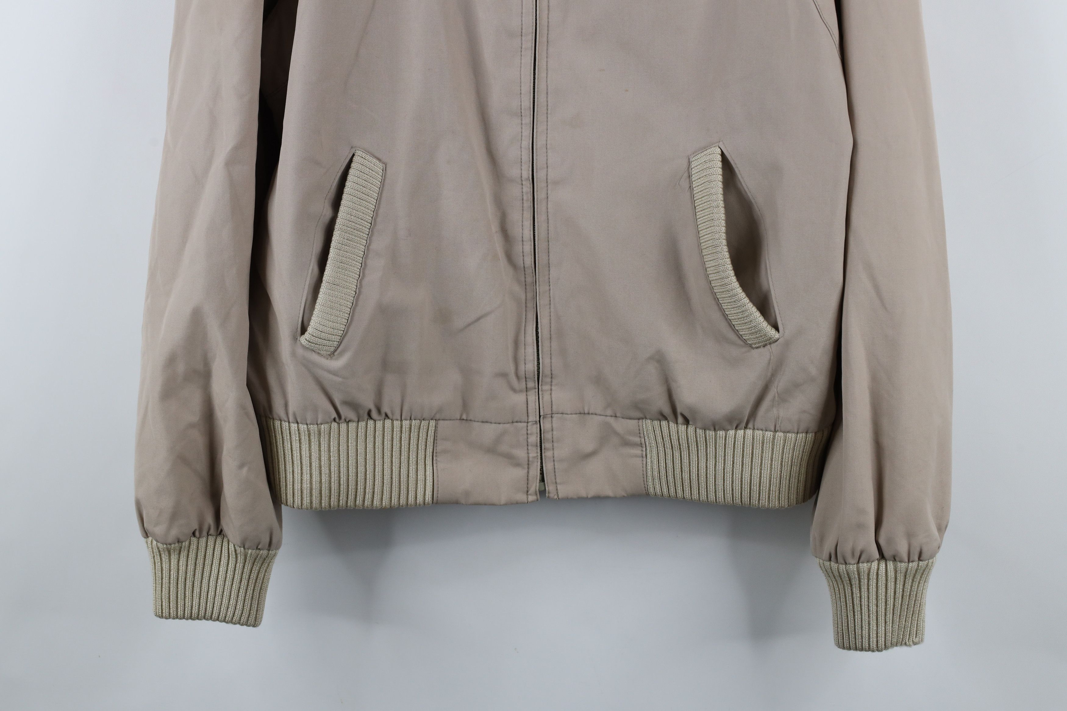 Vintage Vintage 80s 90s Streetwear Racer Bomber Jacket Beige Tan Size US M / EU 48-50 / 2 - 3 Thumbnail